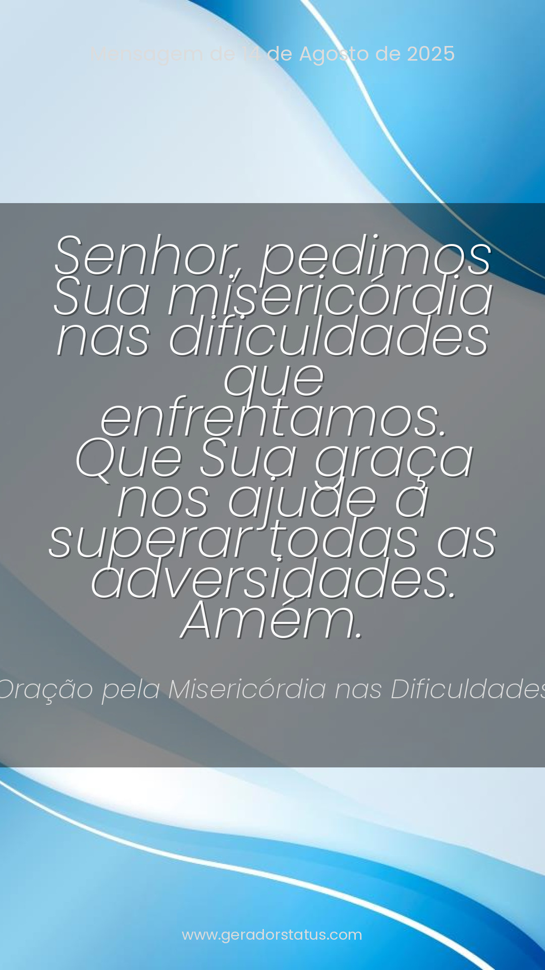 Status do dia: Oração Cristã