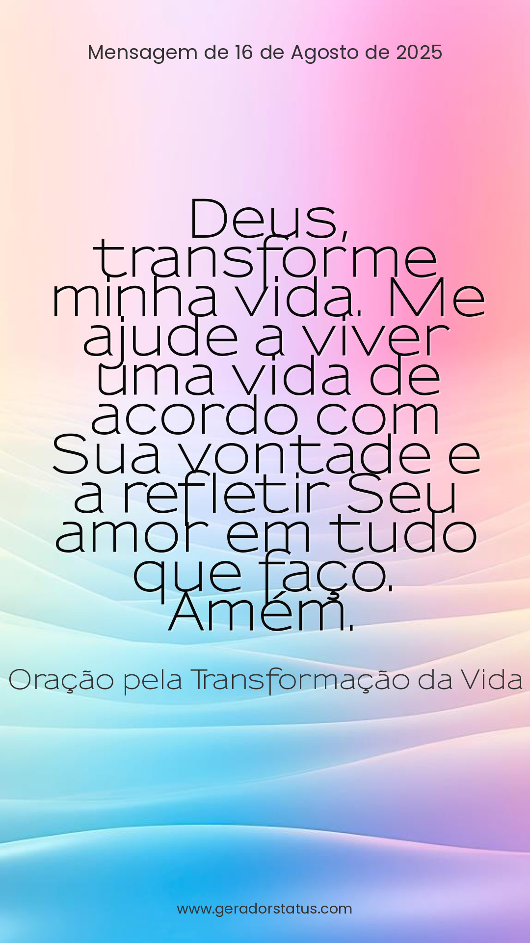 Status do dia: Oração Cristã