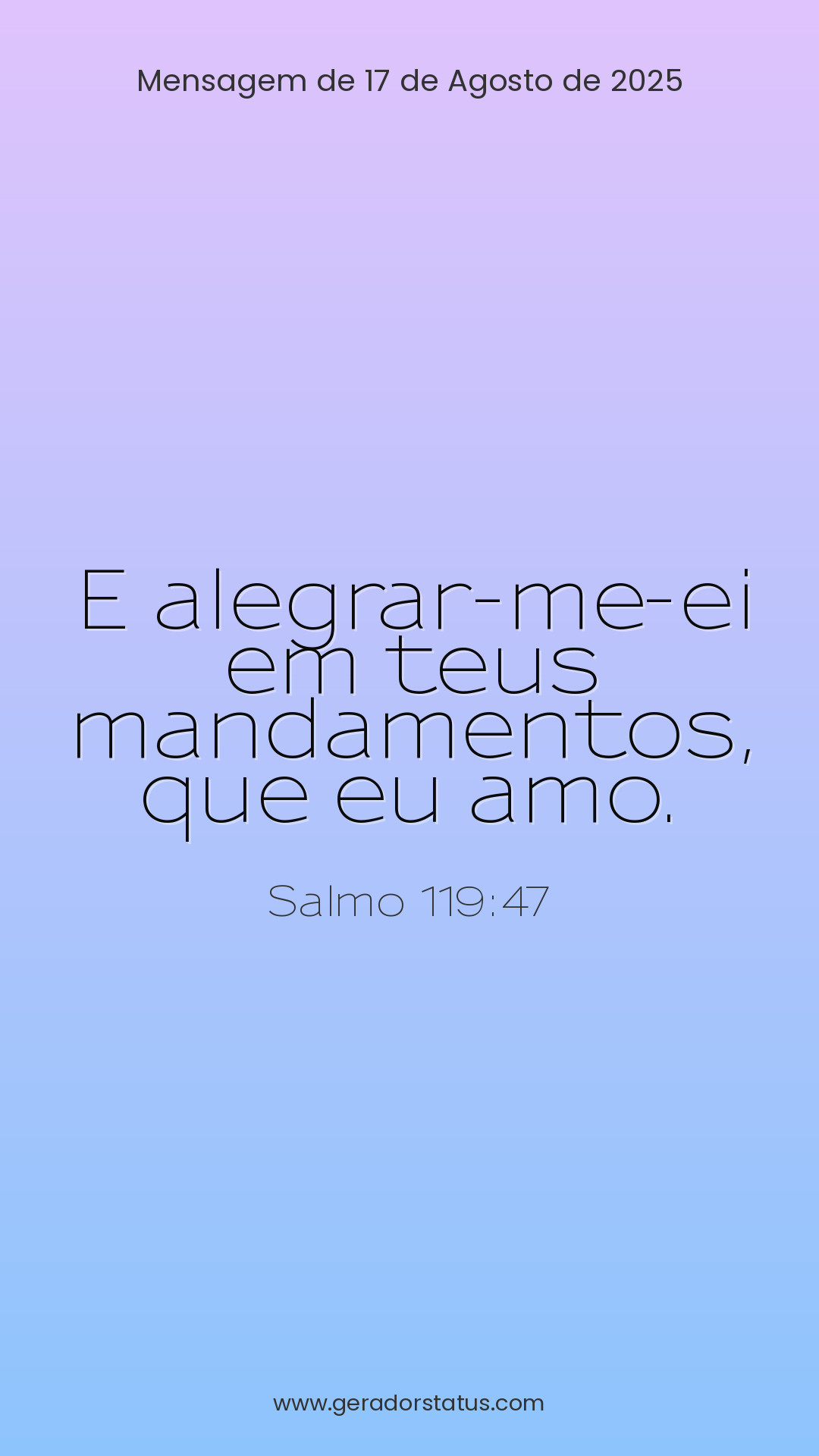 Status do dia: Salmo