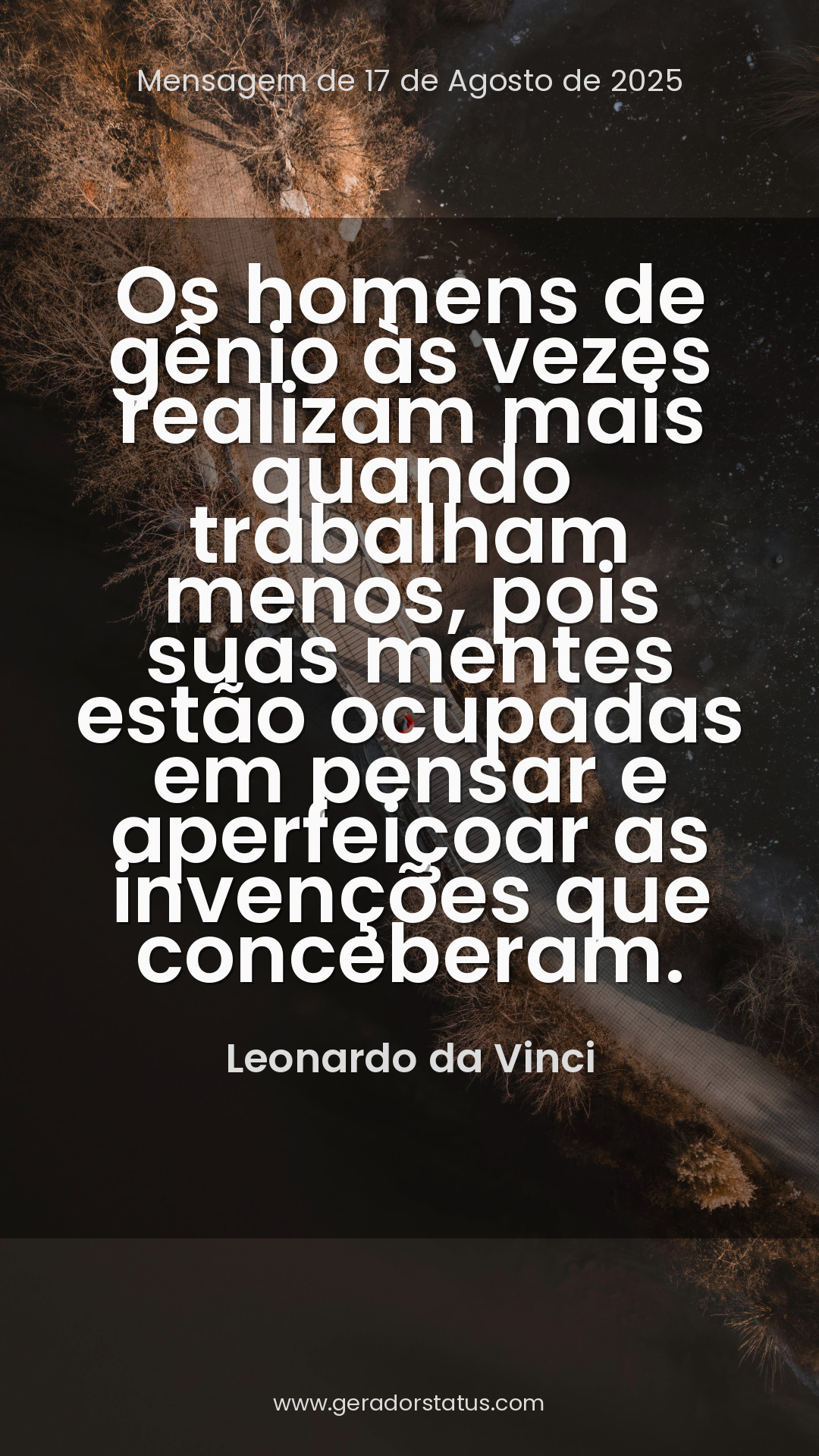 Status do dia: Reflexão