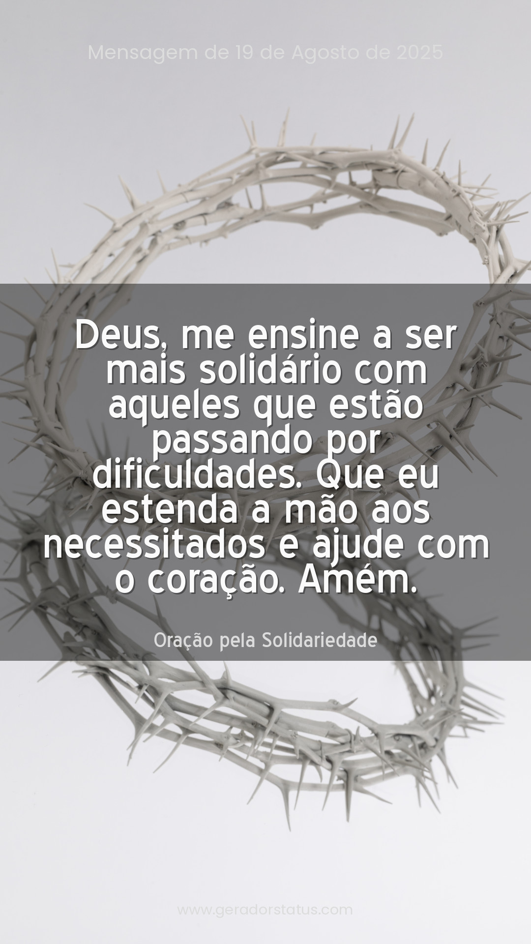 Status do dia: Oração Cristã