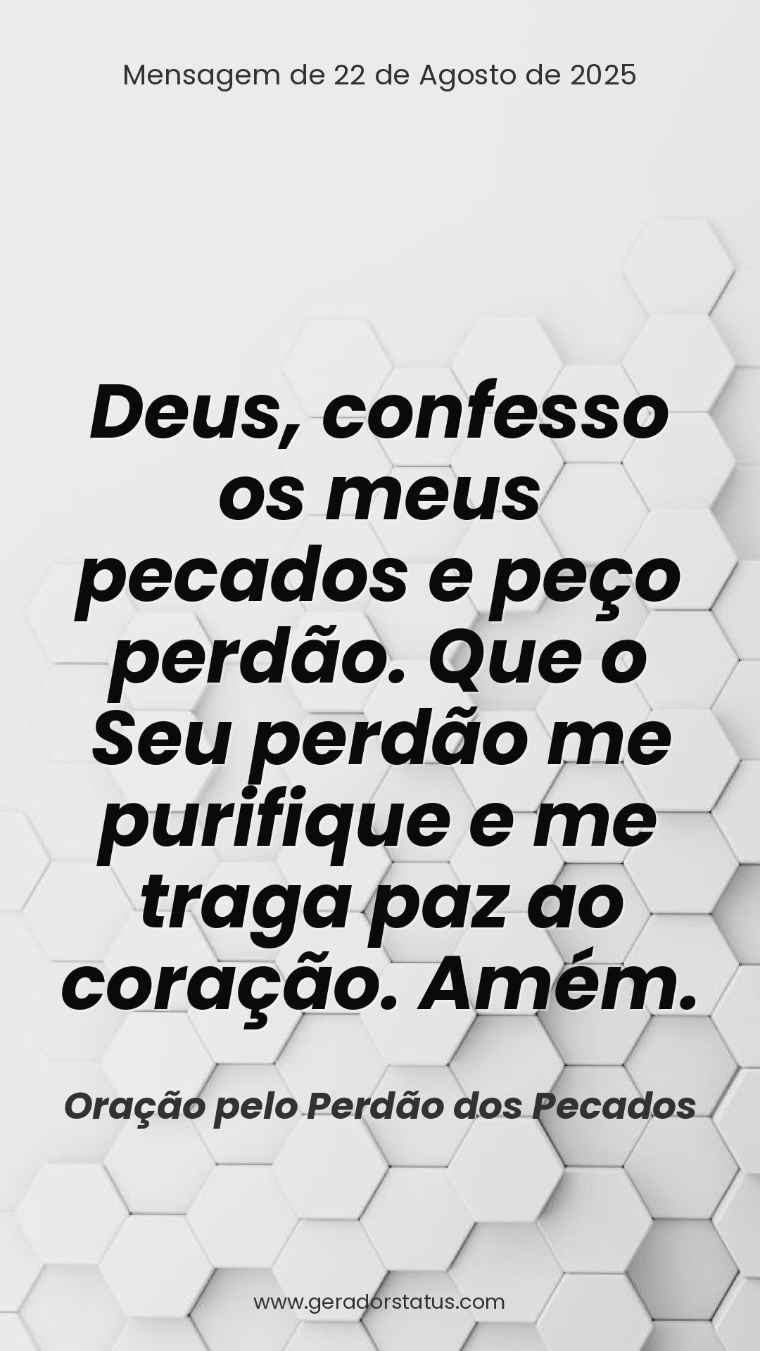 Status do dia: Oração Cristã