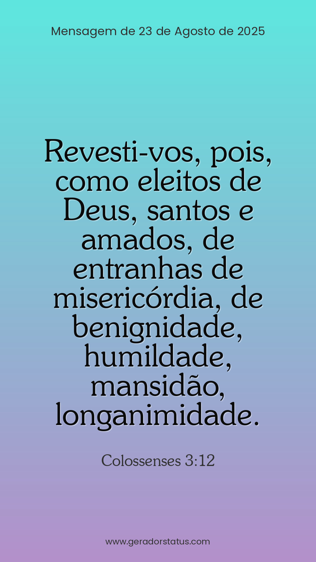 Status do dia: Versículo