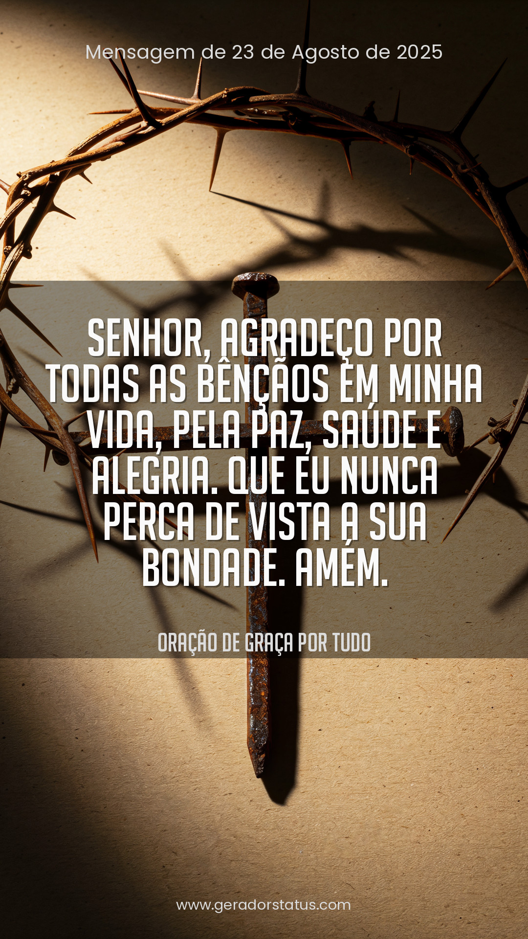 Status do dia: Oração Cristã