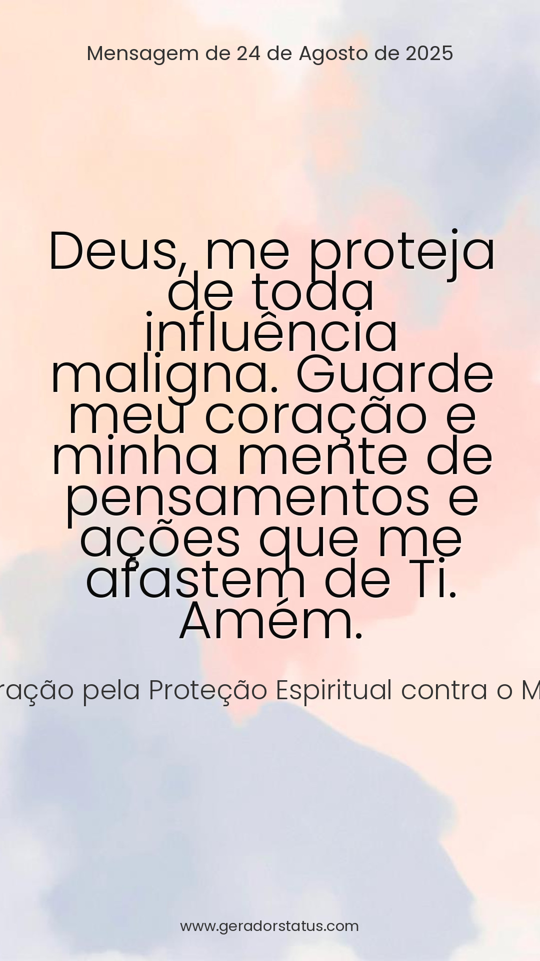 Status do dia: Oração Cristã