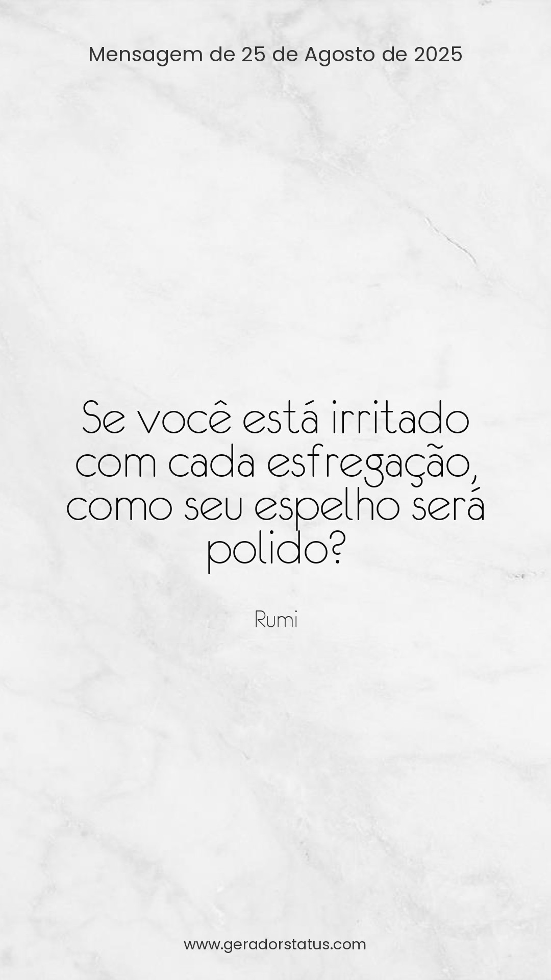 Status do dia: Reflexão