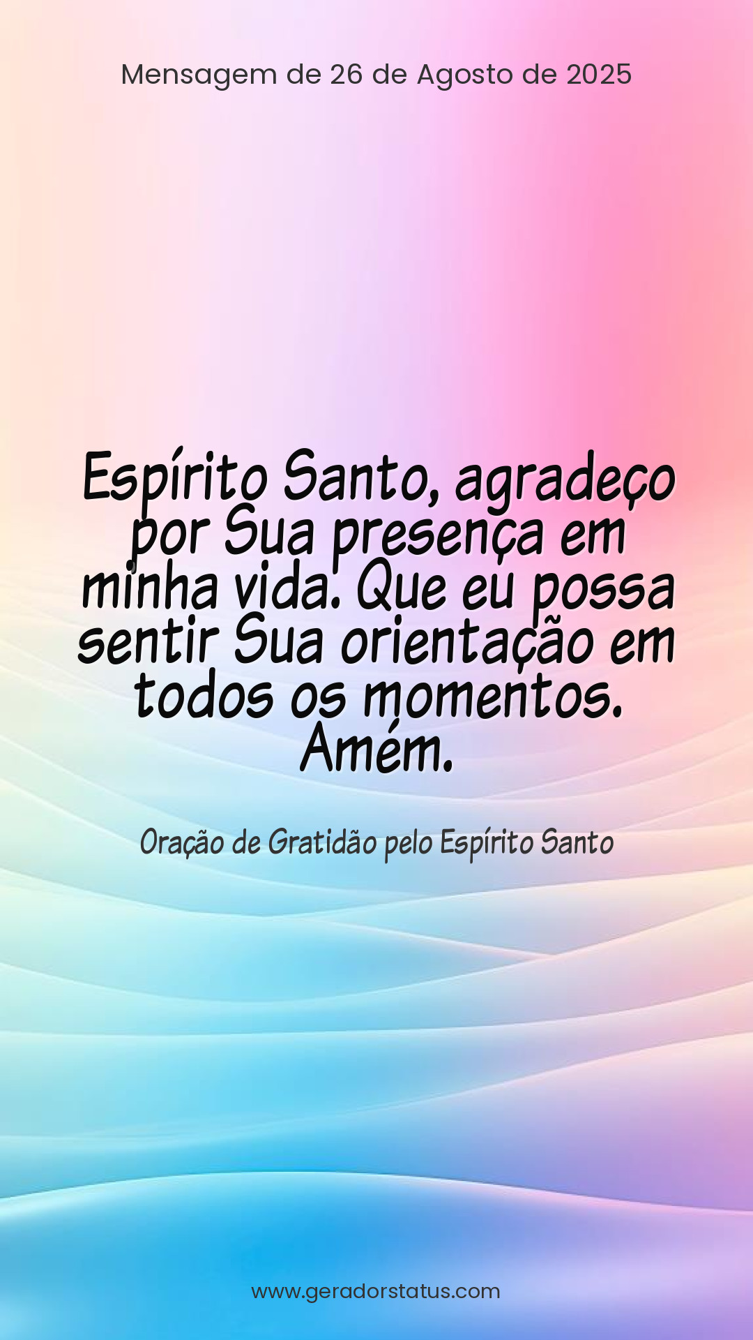 Status do dia: Oração Cristã