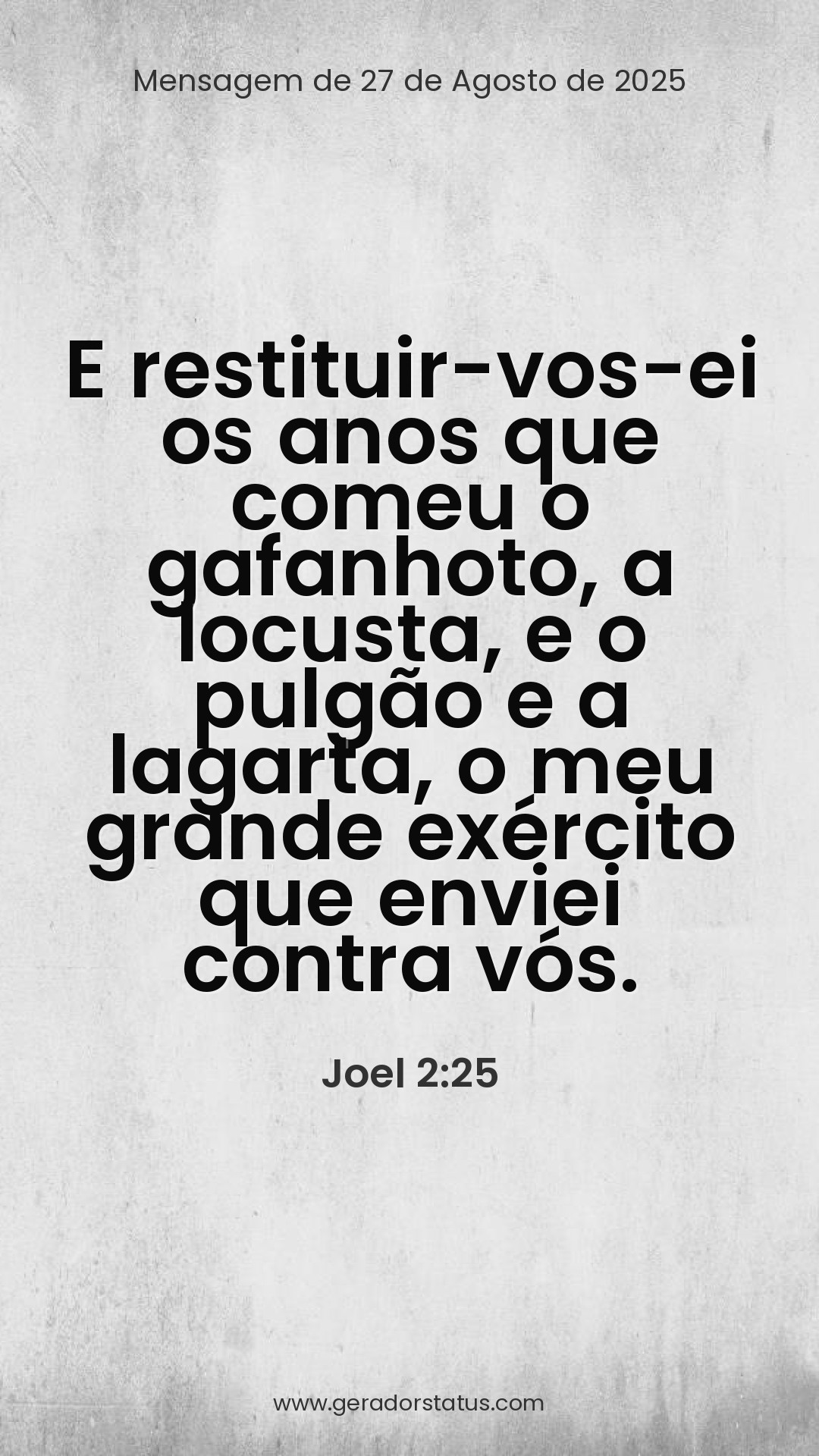 Status do dia: Versículo