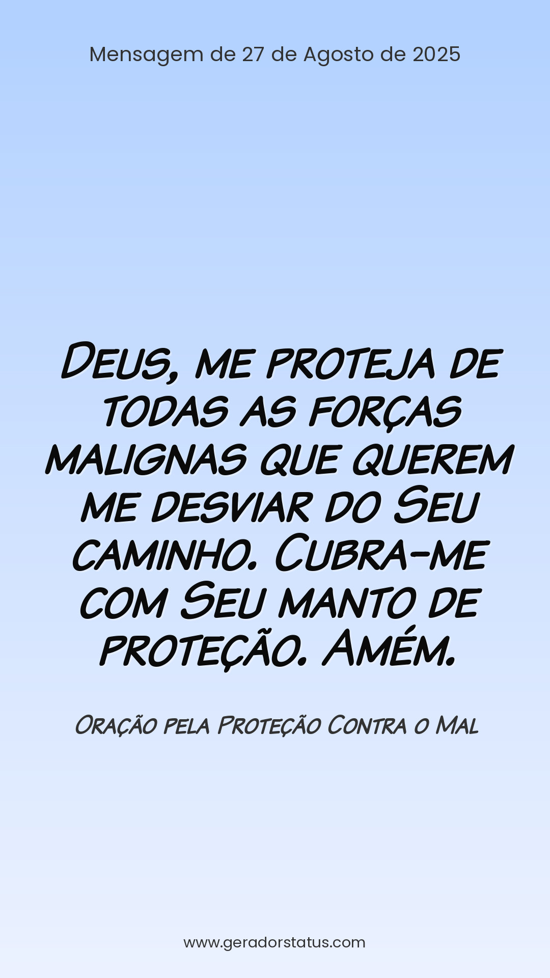 Status do dia: Oração Cristã