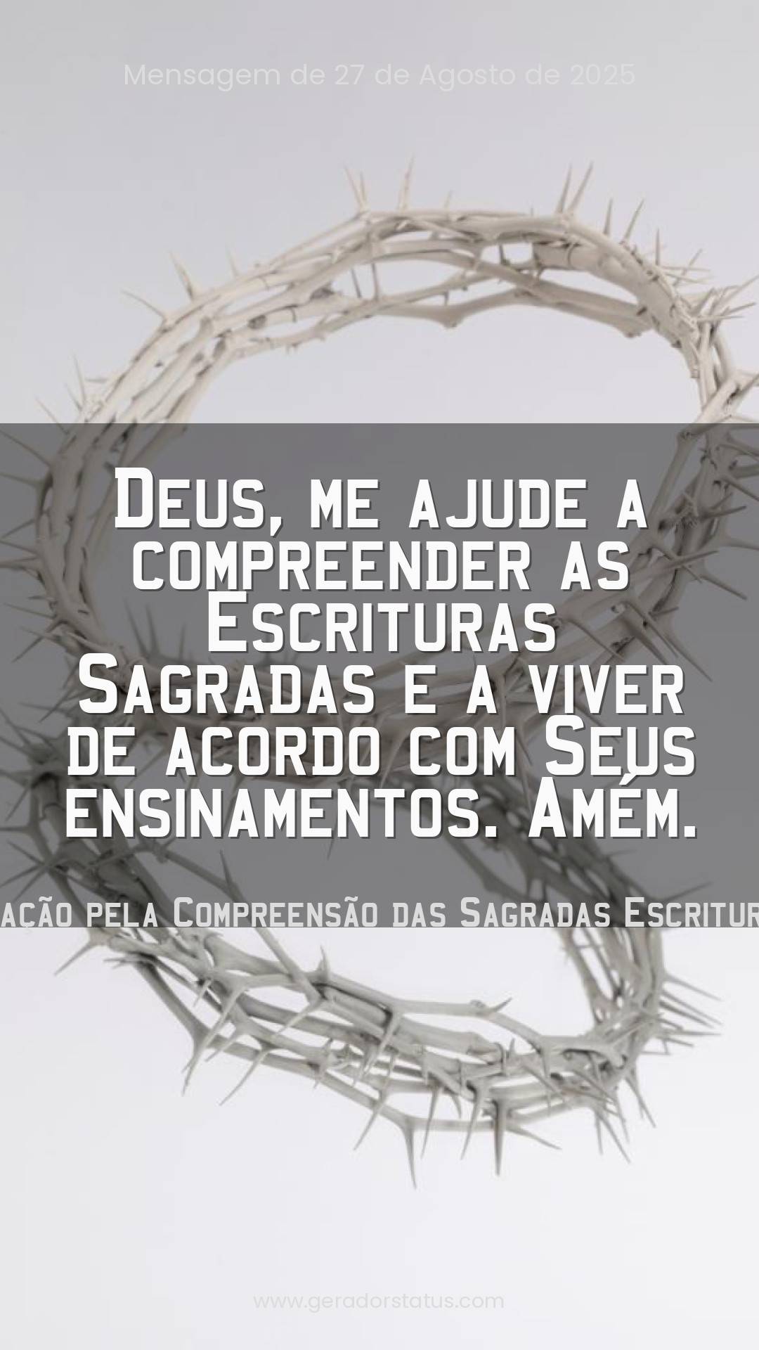 Status do dia: Oração Cristã