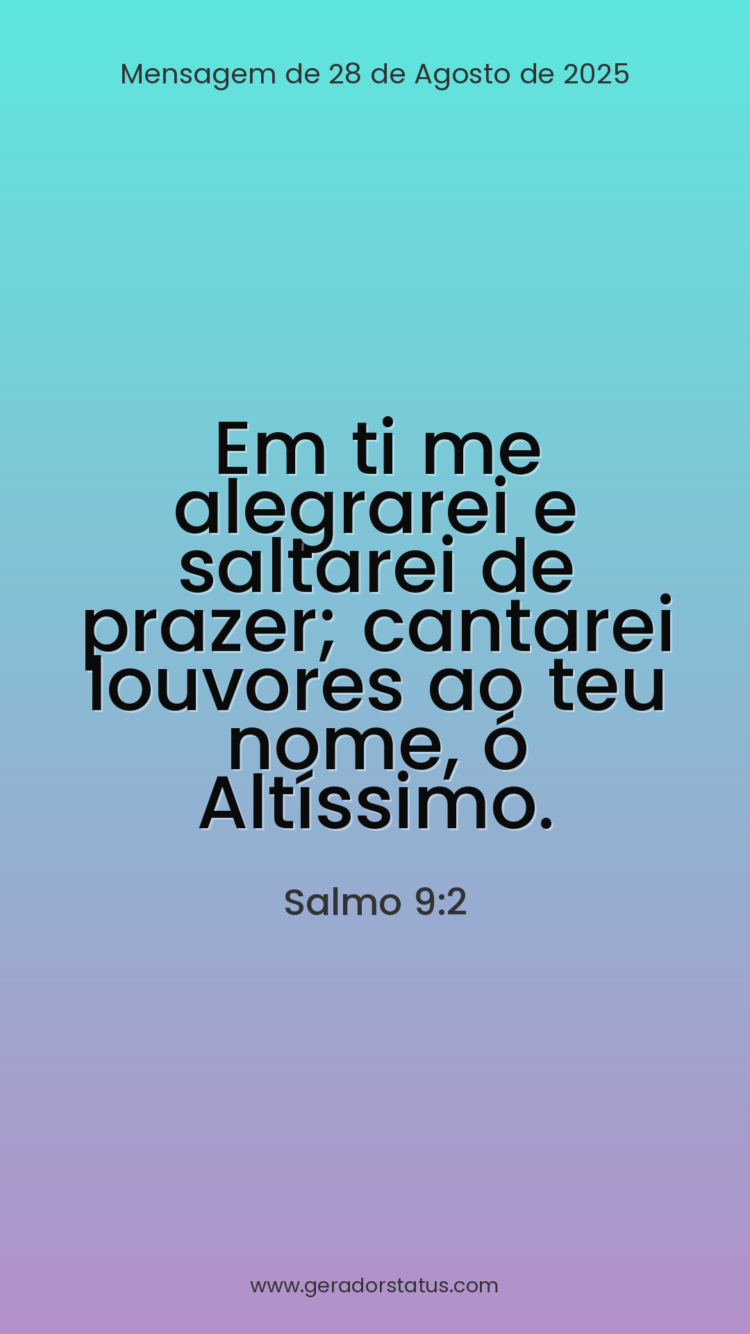 Status do dia: Salmo