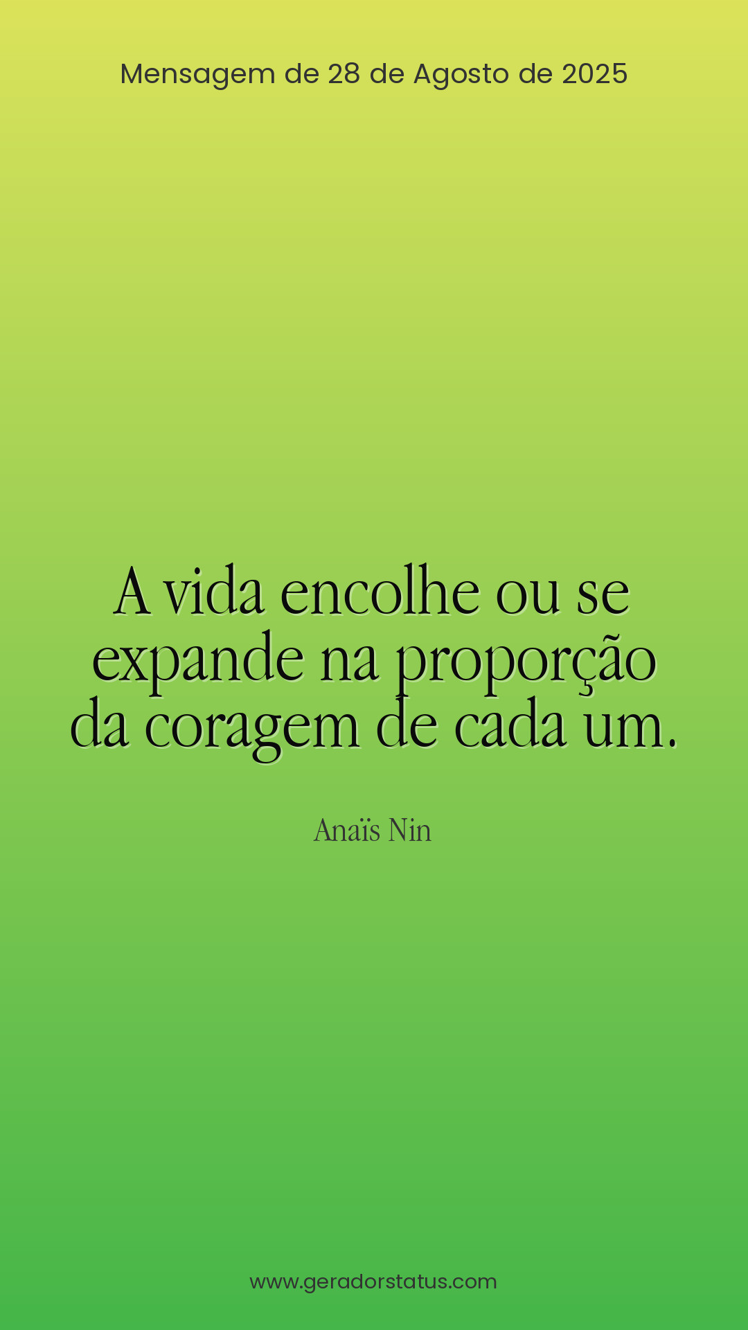 Status do dia: Reflexão