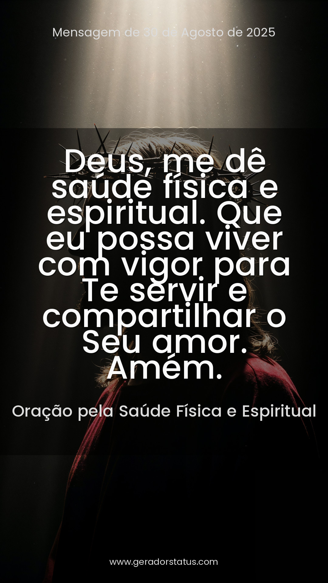 Status do dia: Oração Cristã