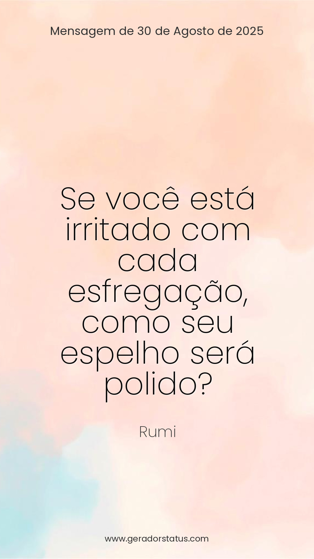 Status do dia: Reflexão