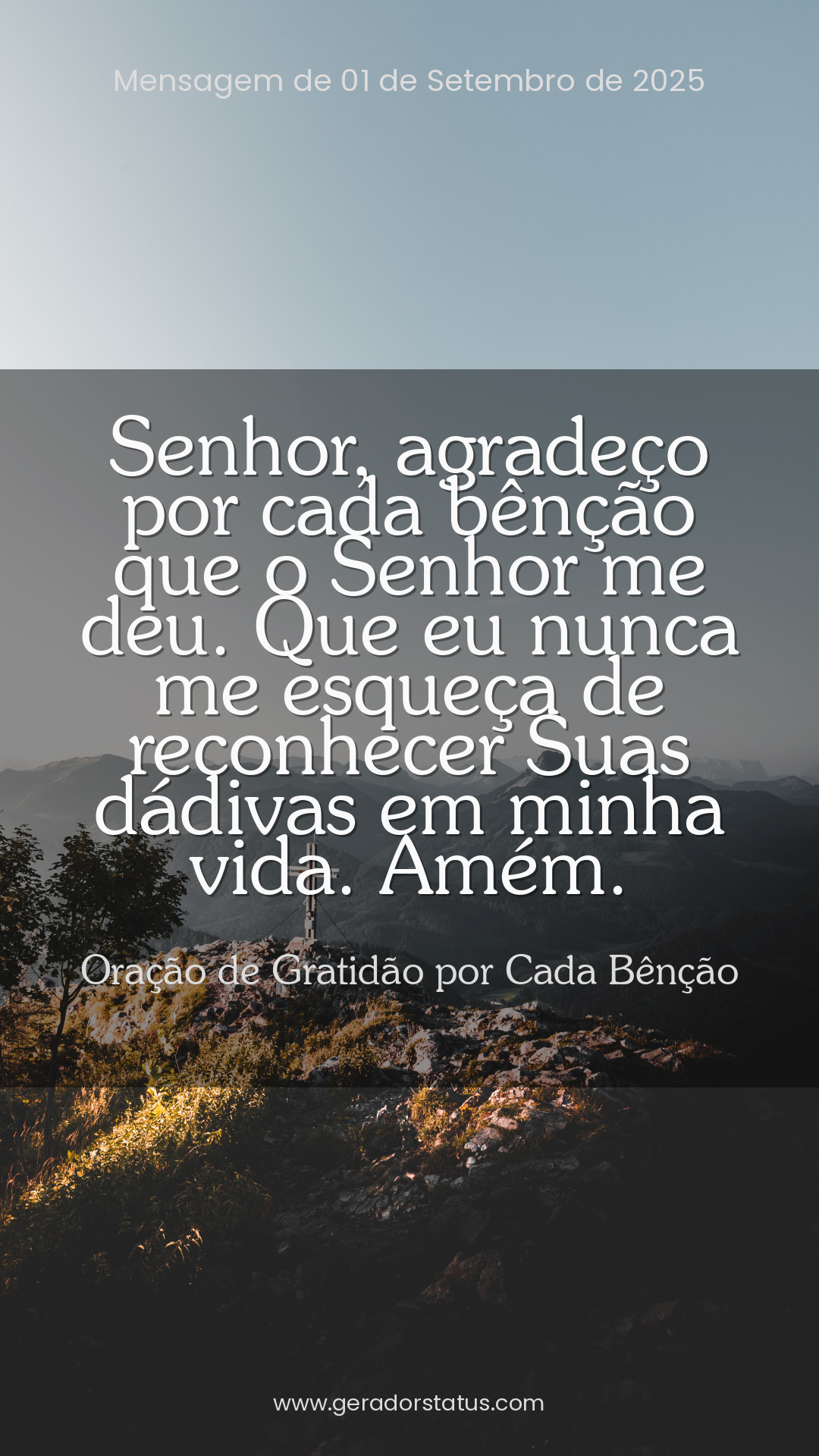 Status do dia: Oração Cristã