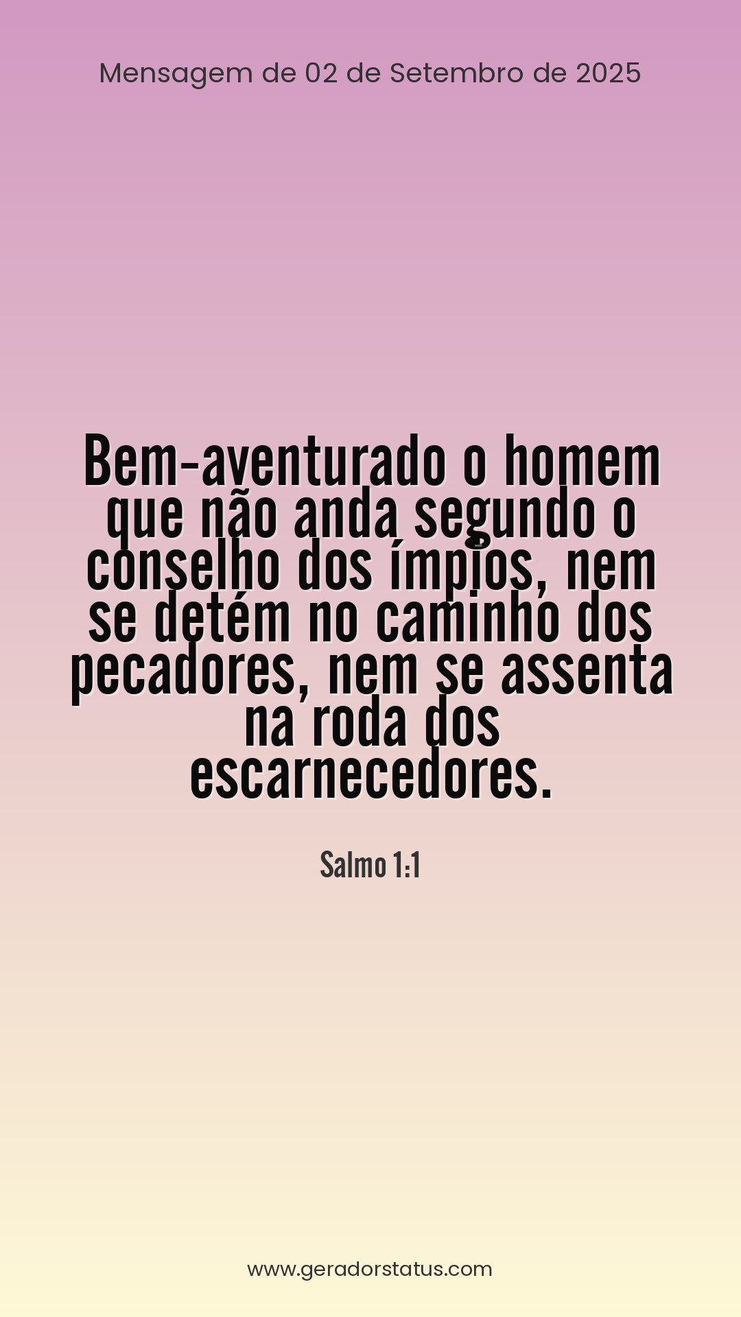 Status do dia: Salmo