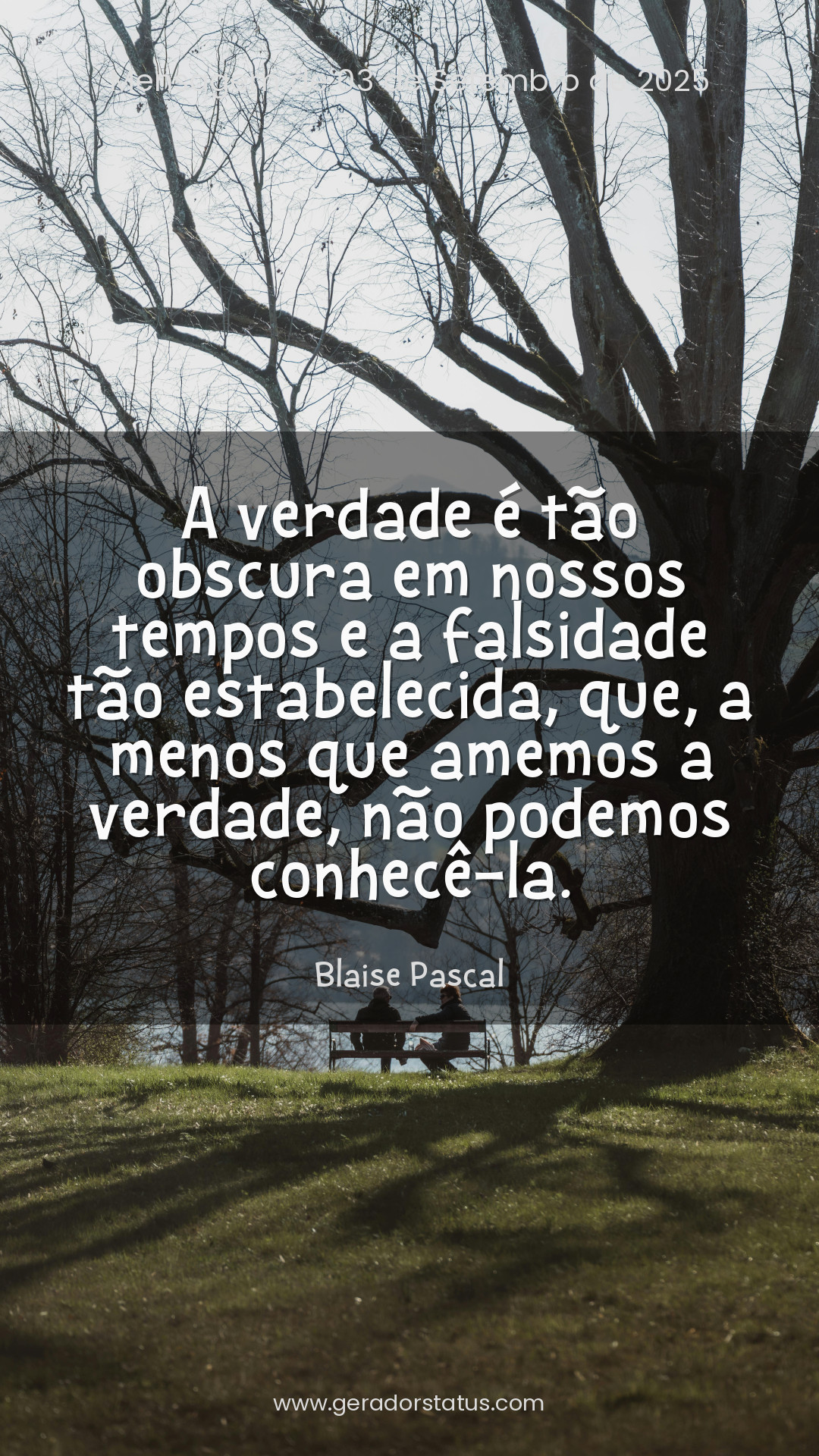 Status do dia: Reflexão