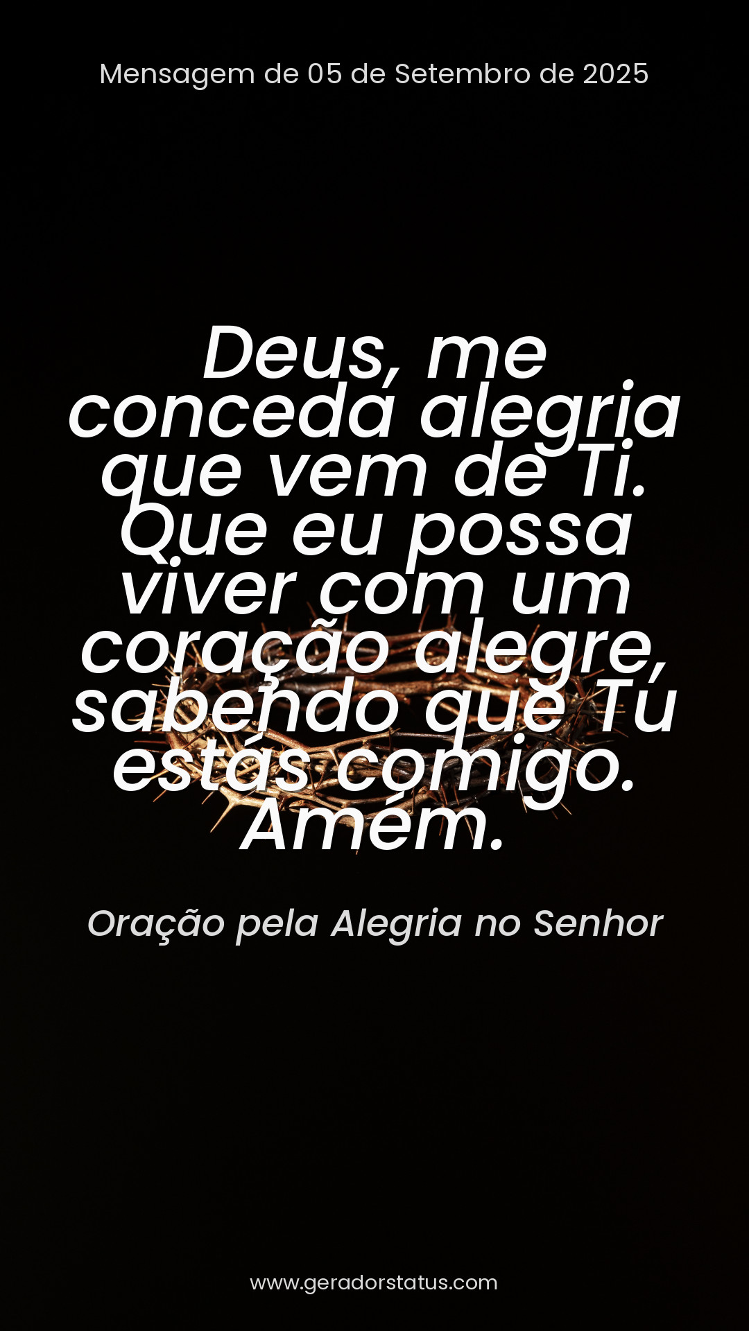 Status do dia: Oração Cristã