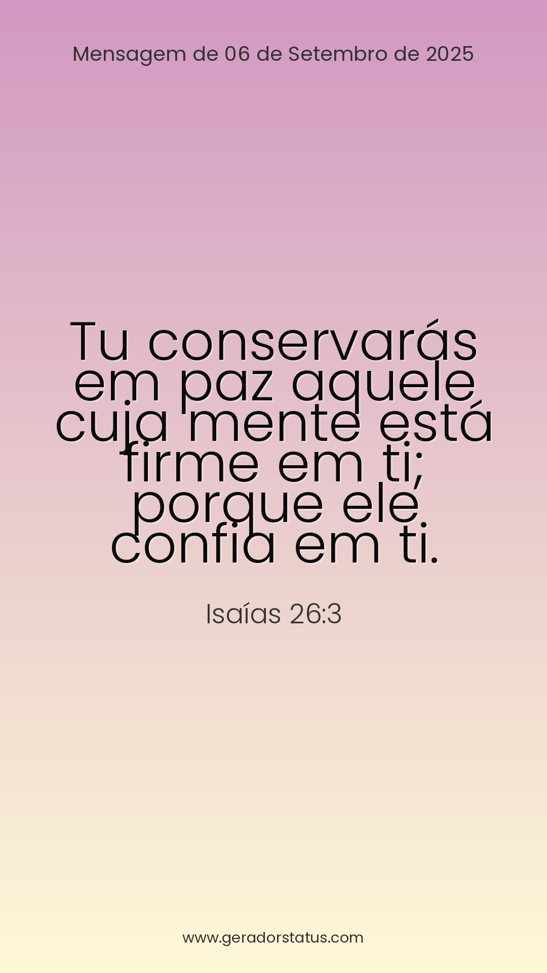 Status do dia: Versículo