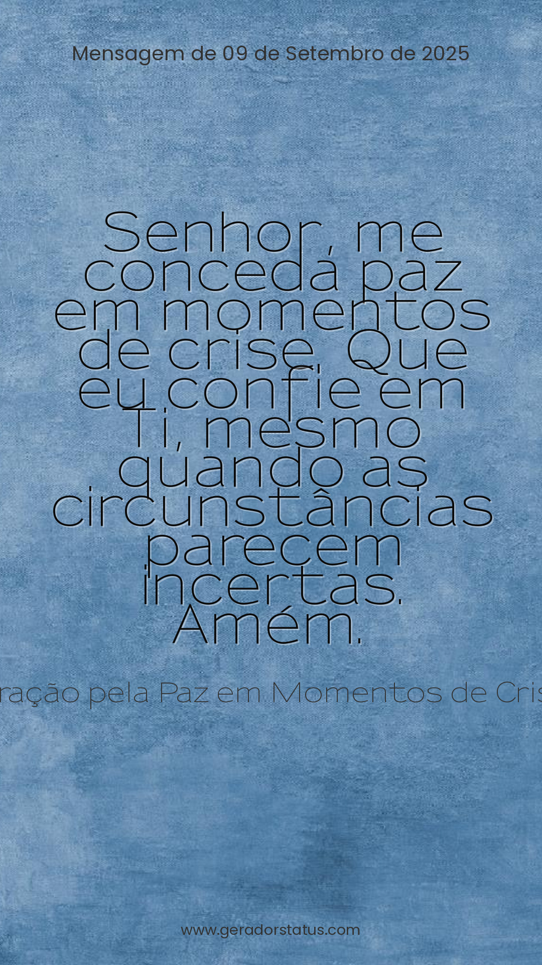 Status do dia: Oração Cristã