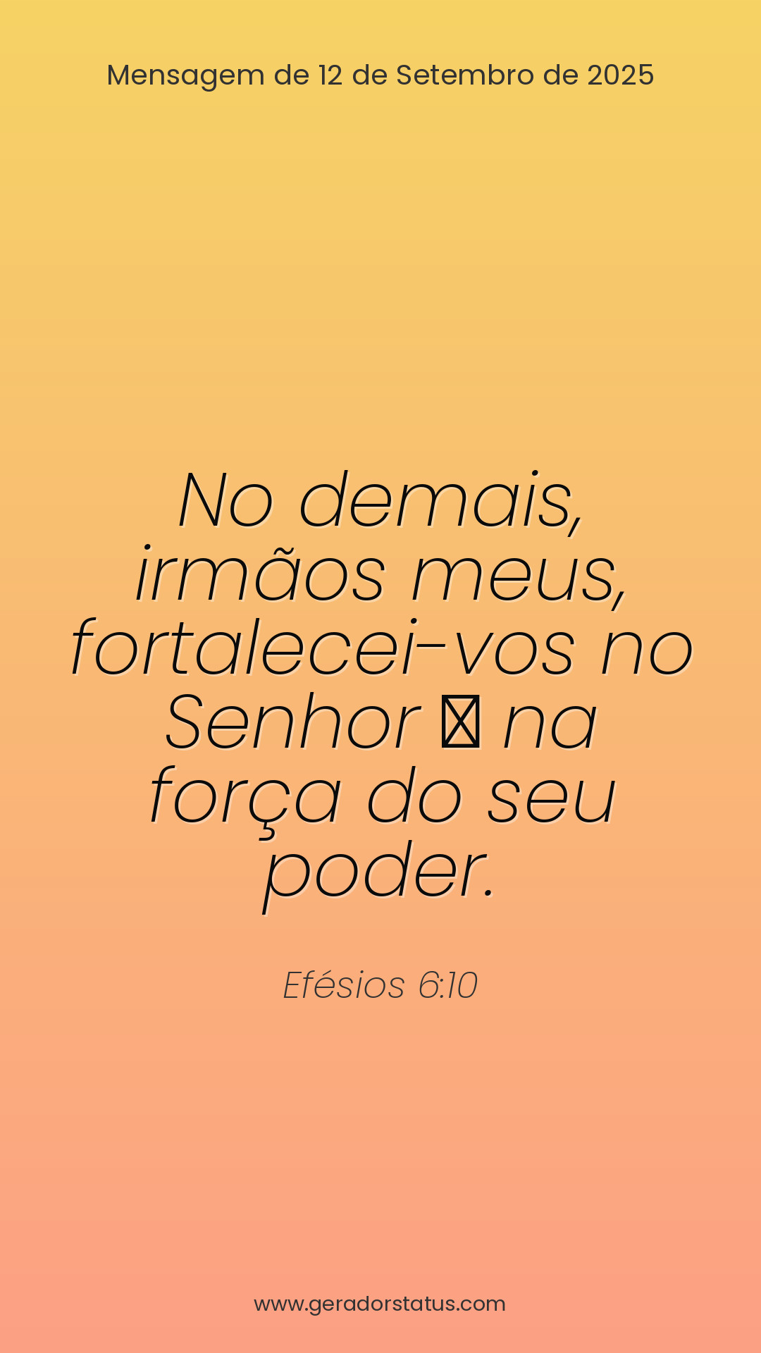 Status do dia: Versículo