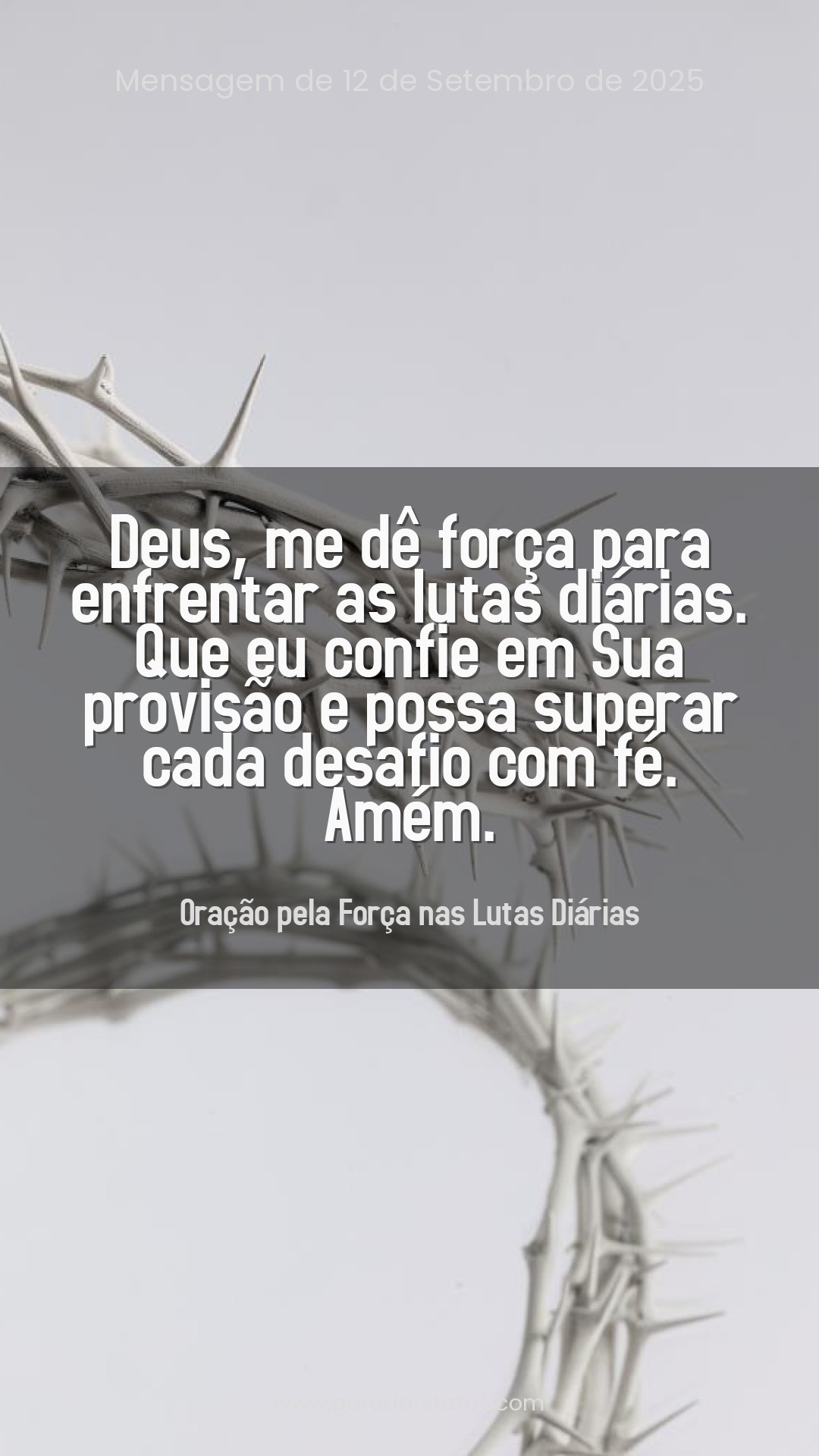 Status do dia: Oração Cristã