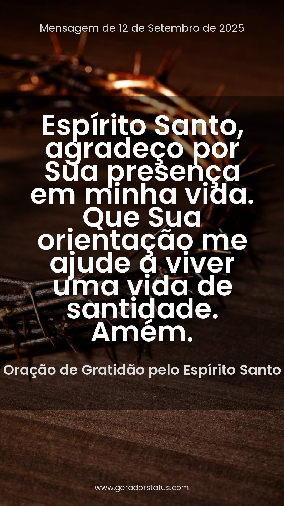 Status do dia: Oração Cristã