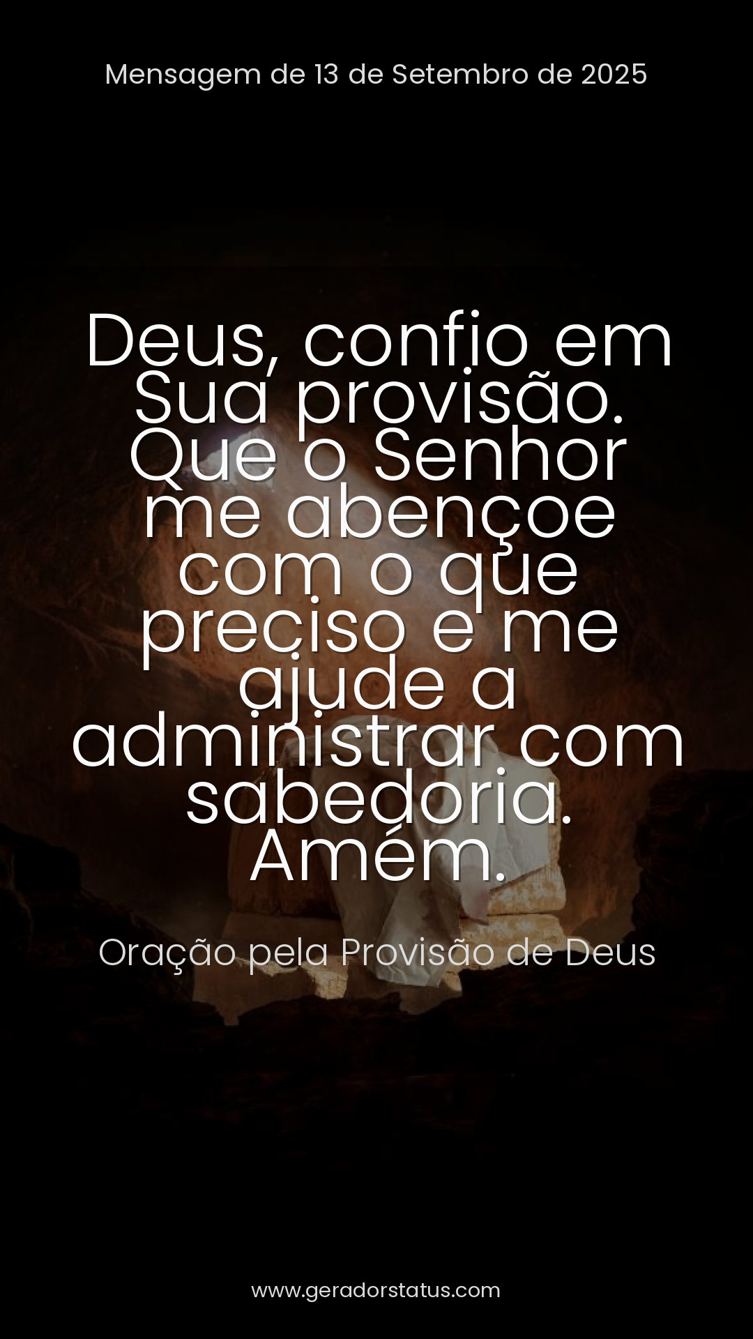 Status do dia: Oração Cristã