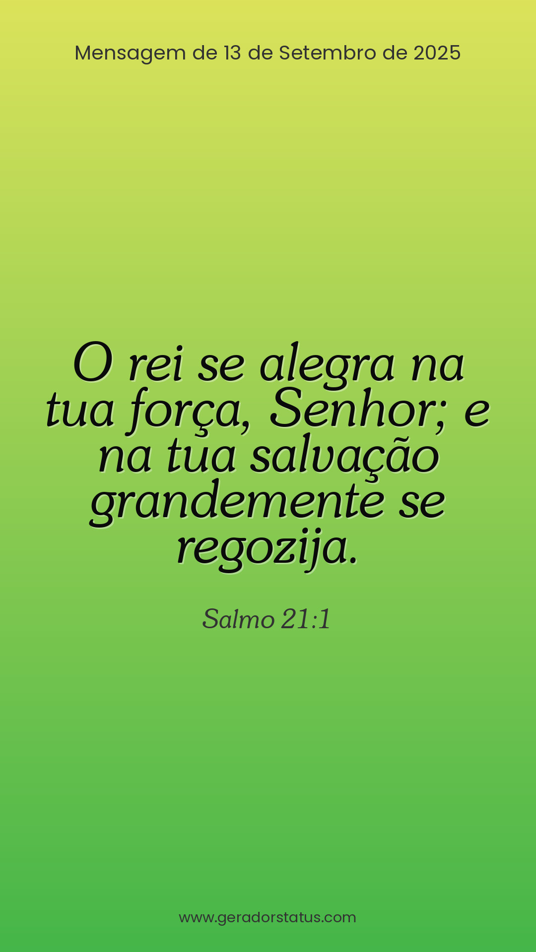 Status do dia: Salmo