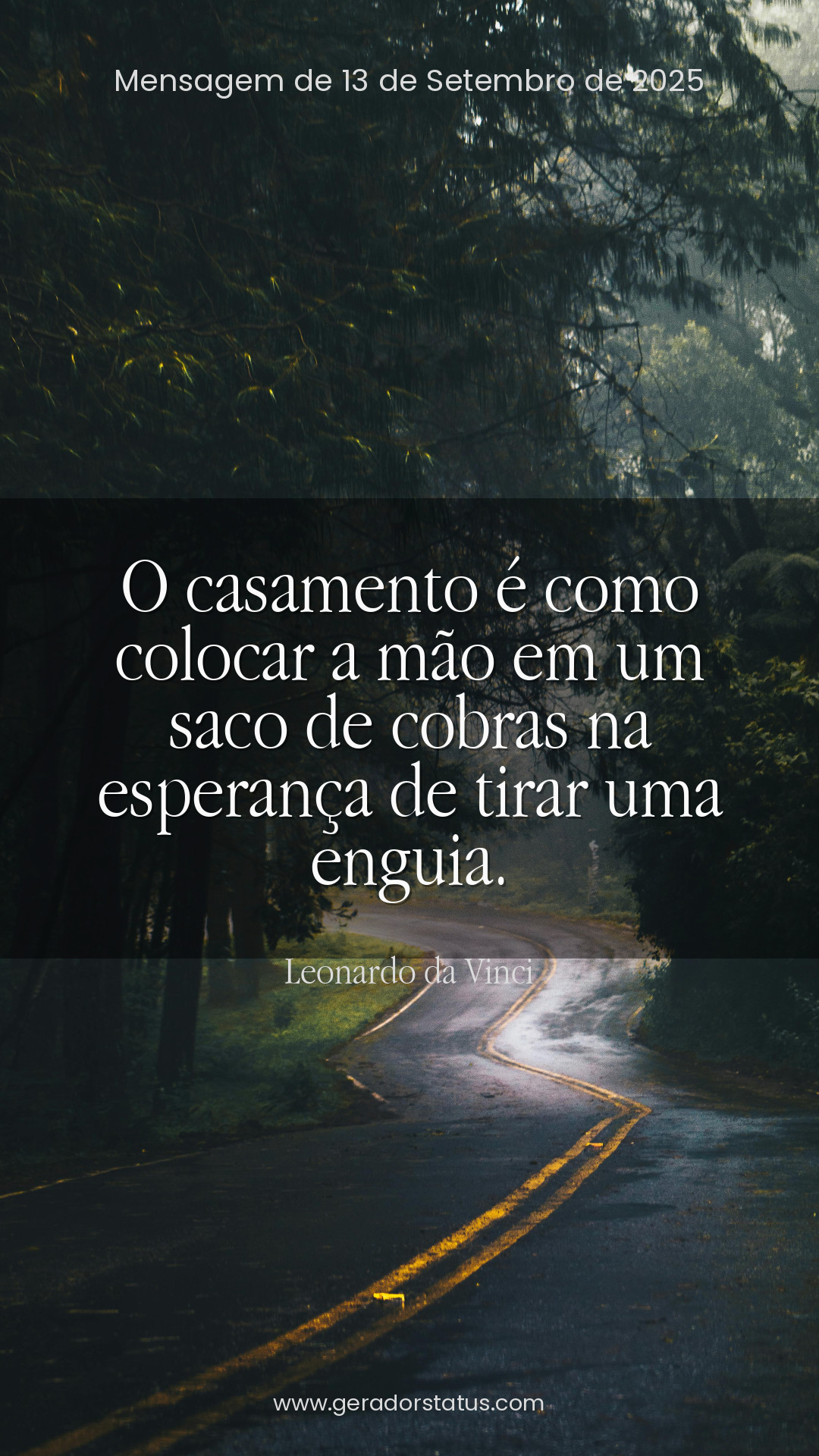 Status do dia: Reflexão