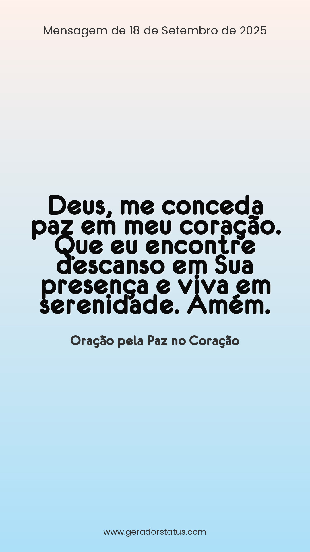 Status do dia: Oração Cristã