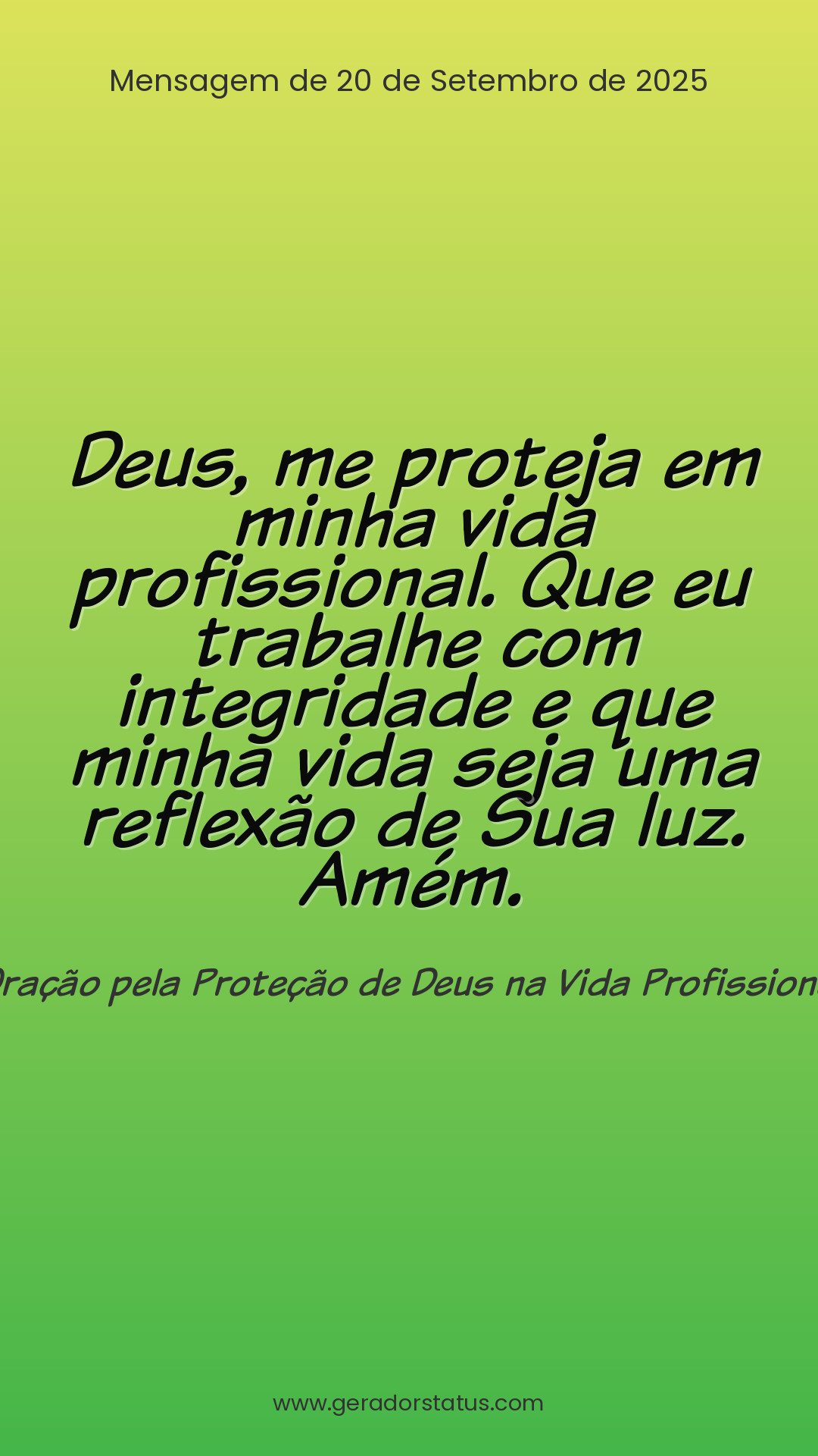 Status do dia: Oração Cristã