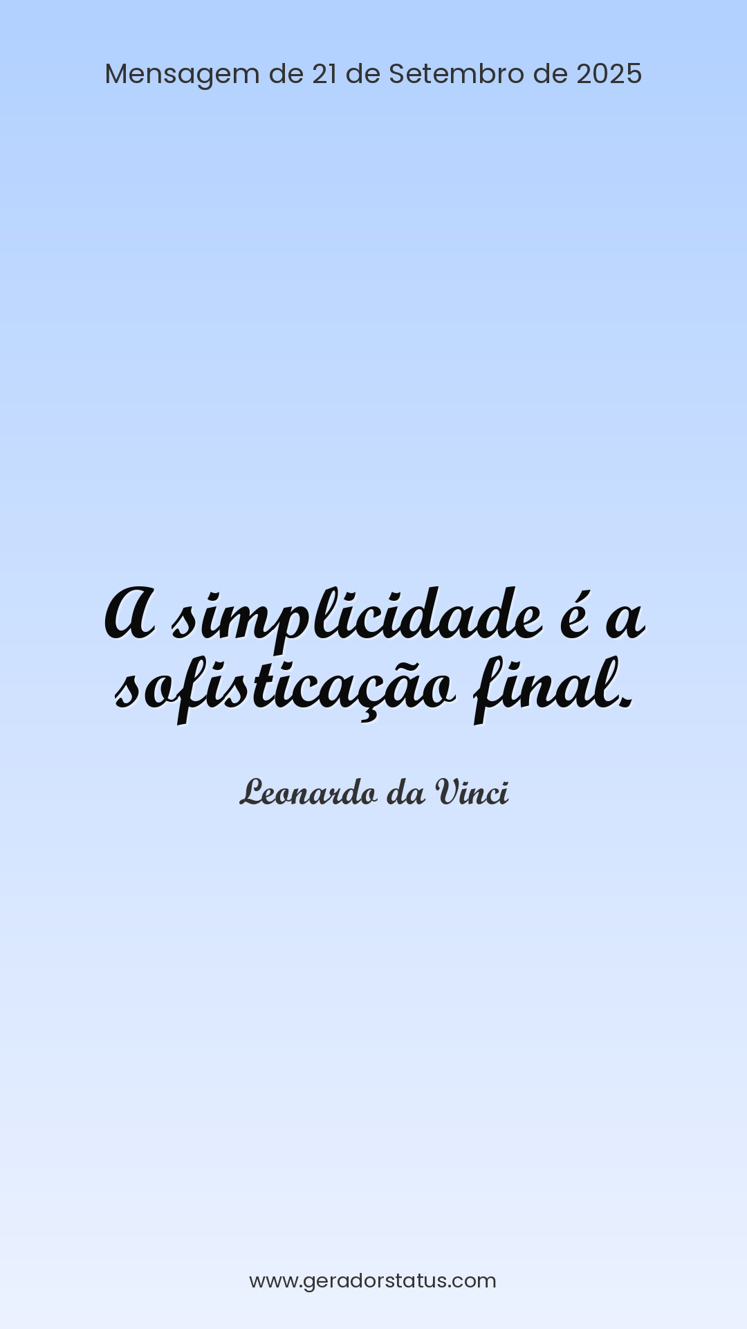 Status do dia: Reflexão