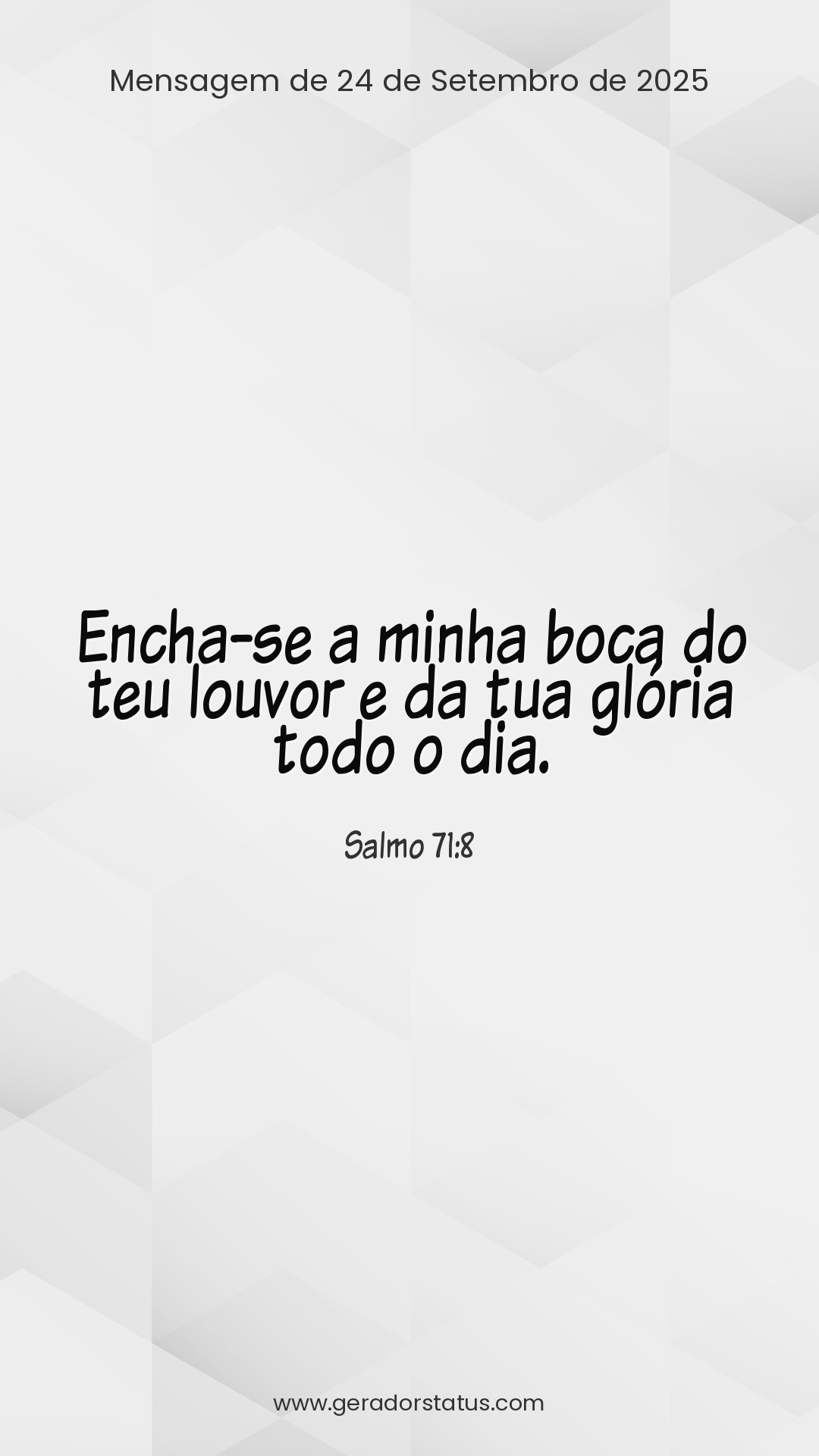 Status do dia: Salmo