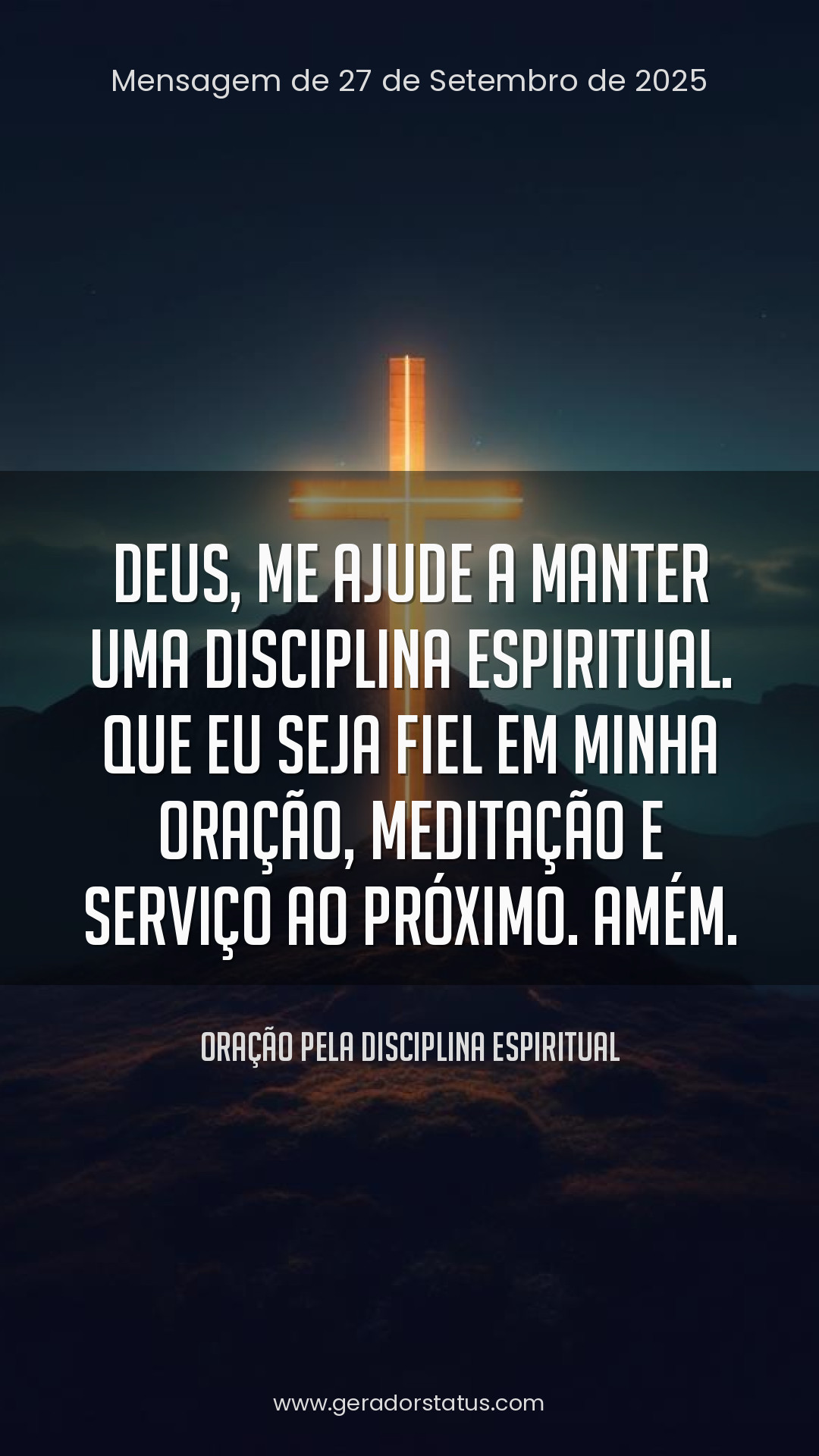 Status do dia: Oração Cristã