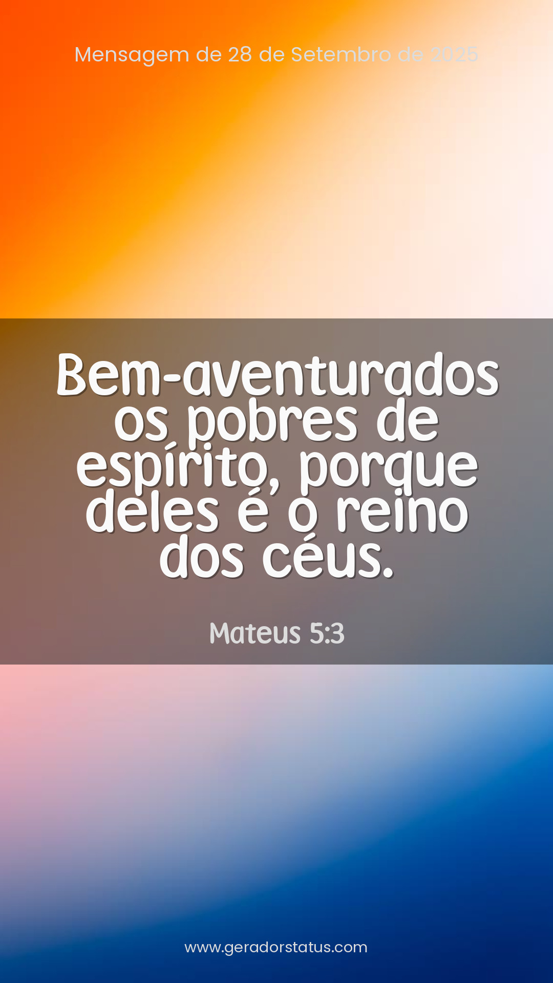 Status do dia: Versículo