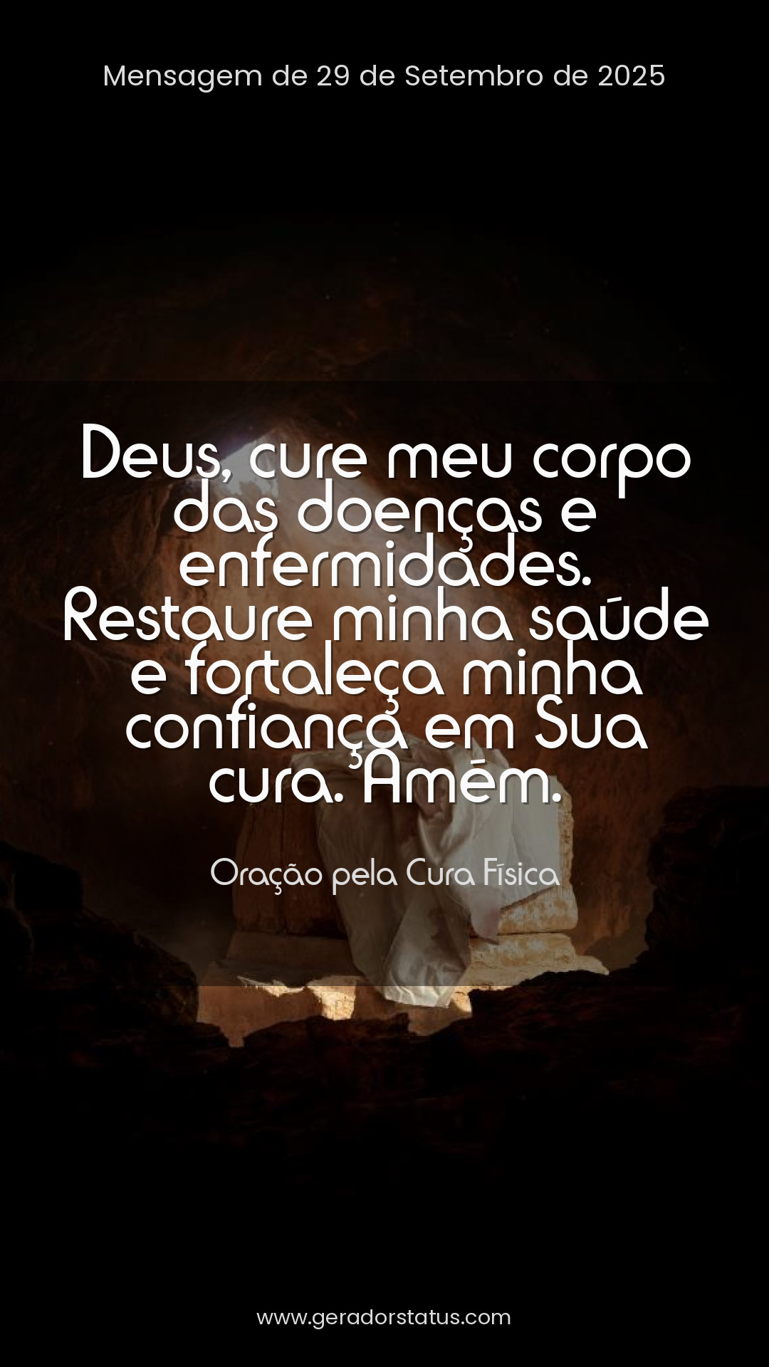 Status do dia: Oração Cristã