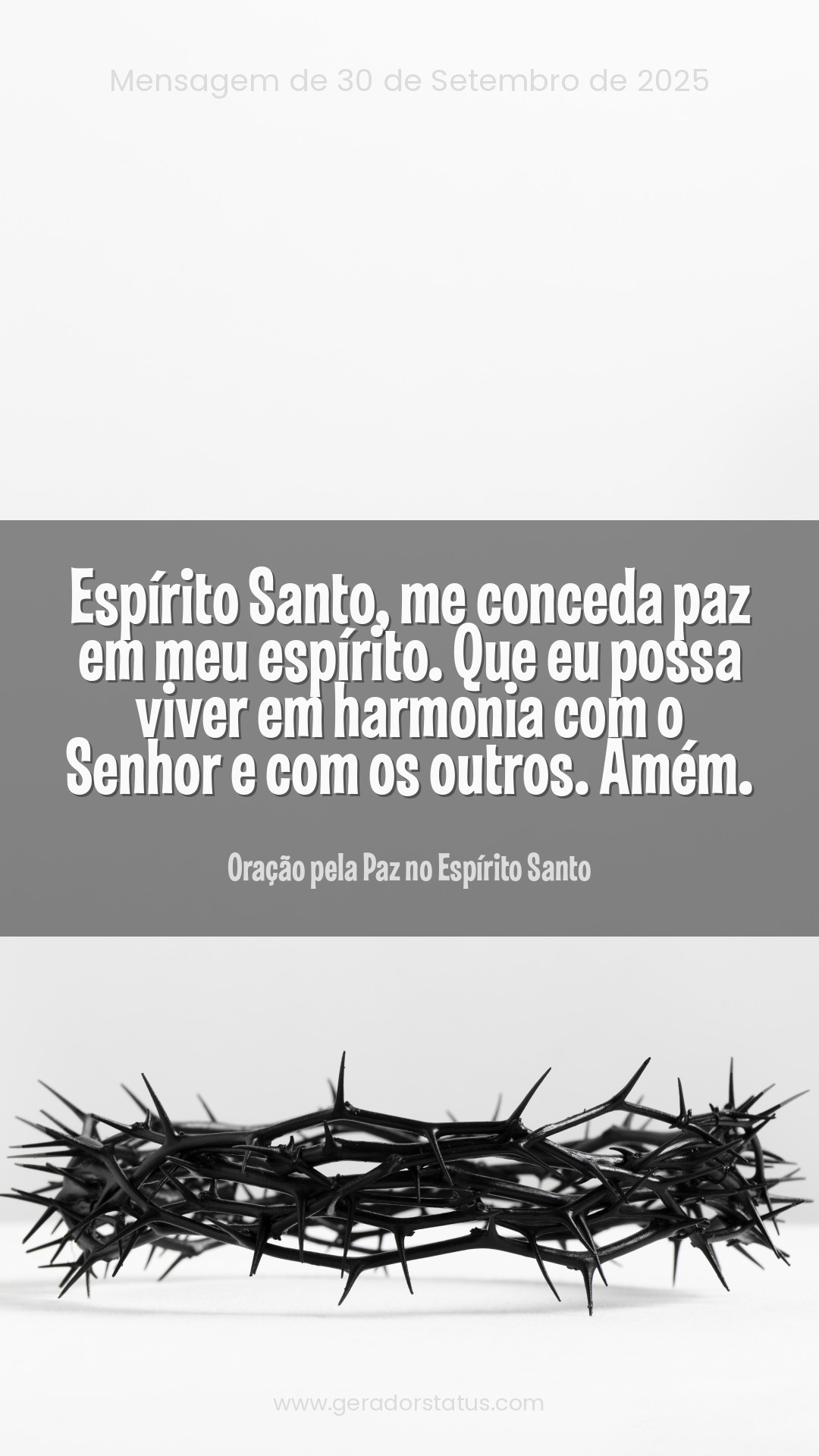 Status do dia: Oração Cristã