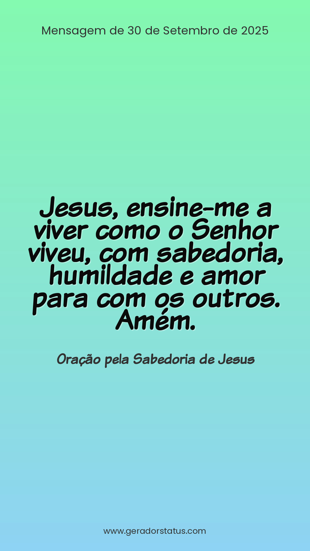 Status do dia: Oração Cristã