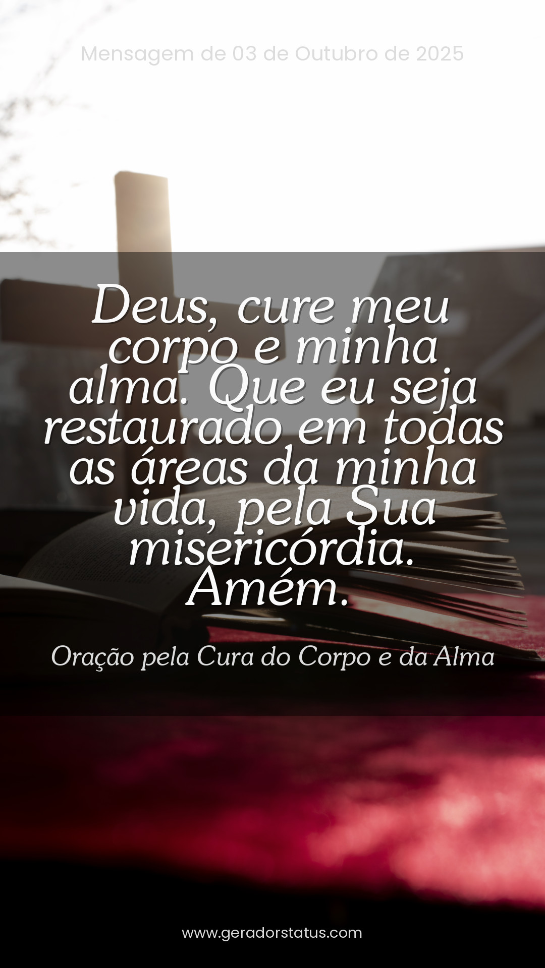 Status do dia: Oração Cristã