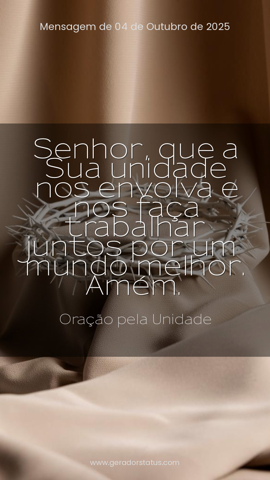 Status do dia: Oração Cristã