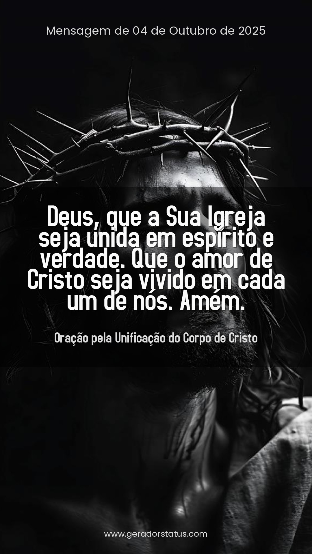 Status do dia: Oração Cristã