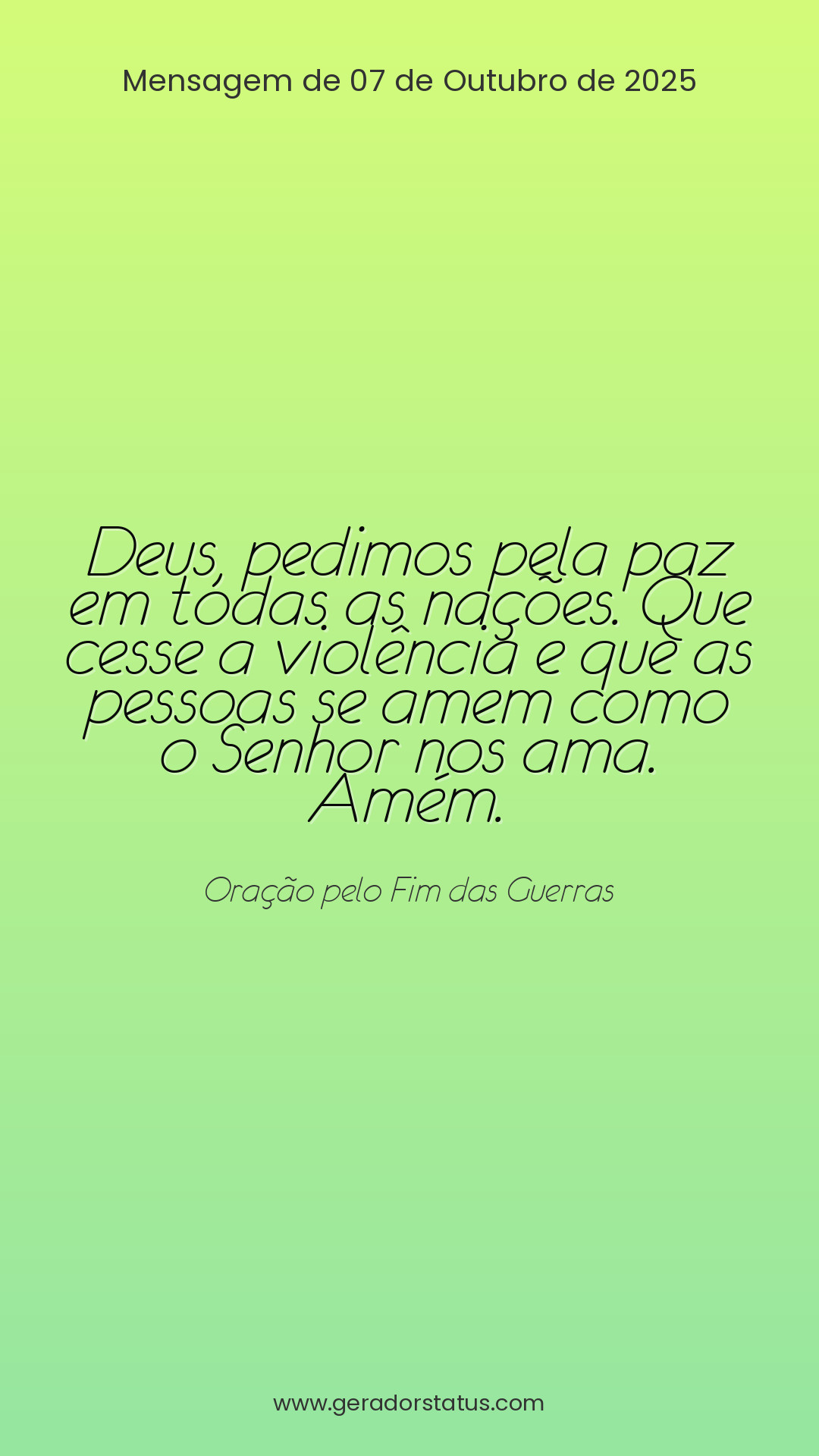 Status do dia: Oração Cristã