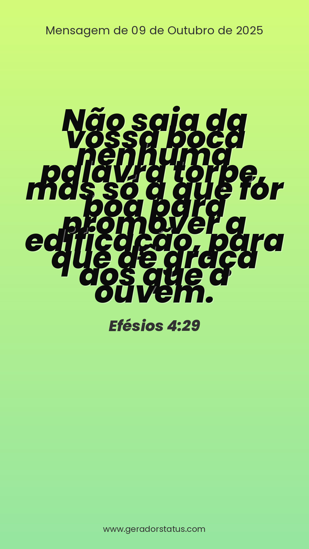 Status do dia: Versículo