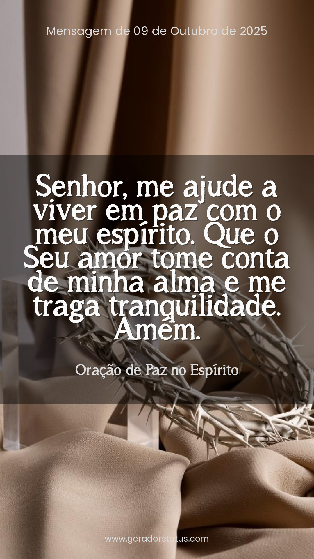 Status do dia: Oração Cristã