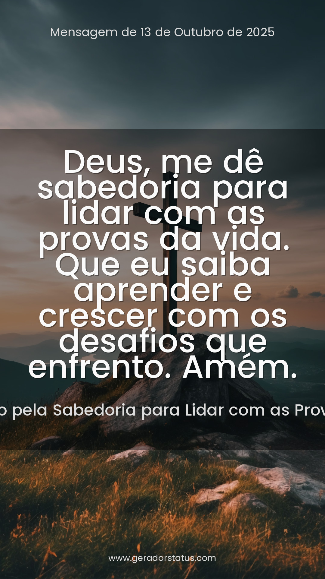 Status do dia: Oração Cristã