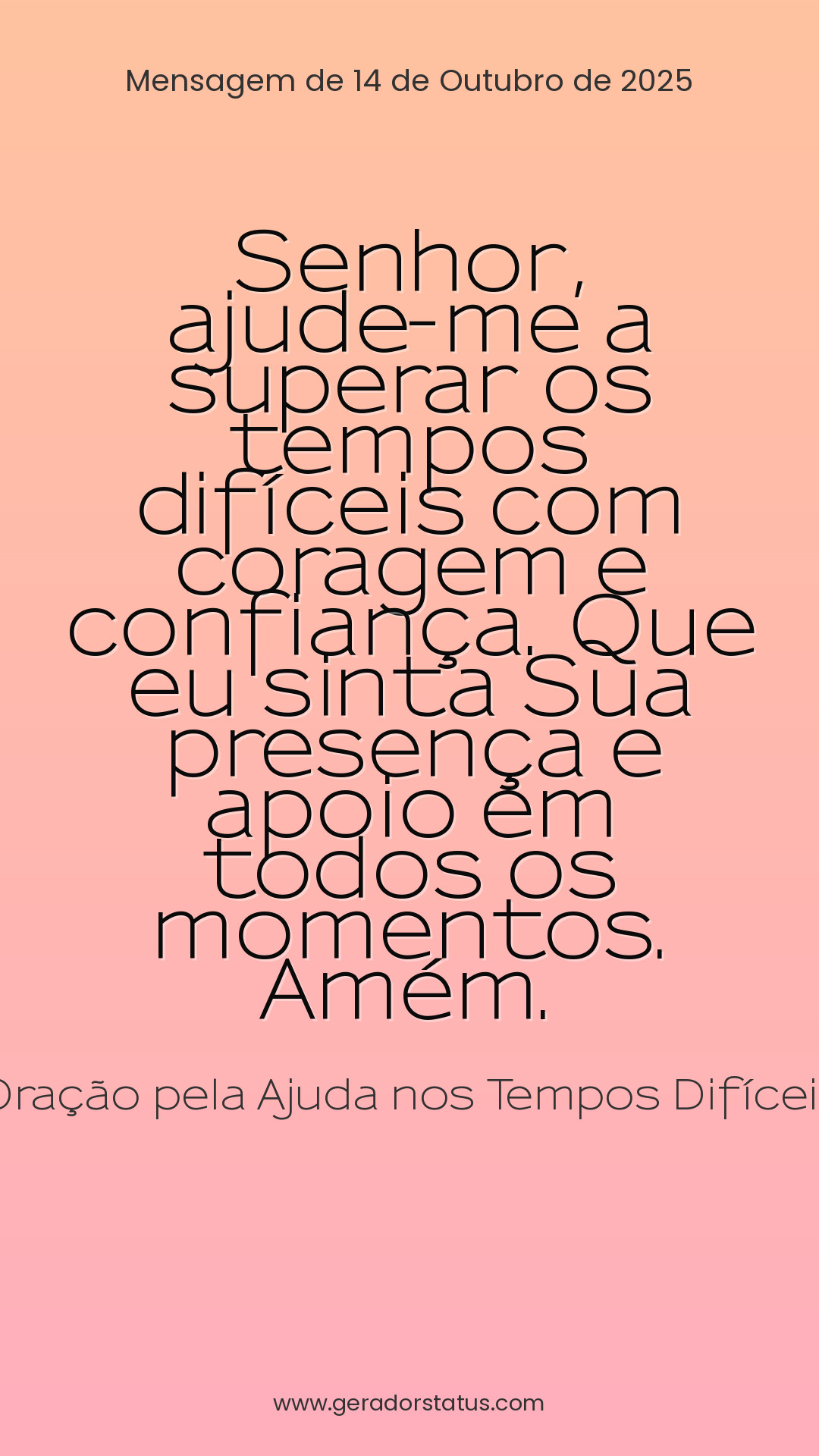 Status do dia: Oração Cristã