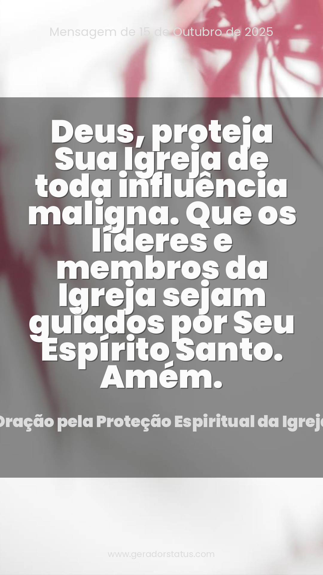 Status do dia: Oração Cristã