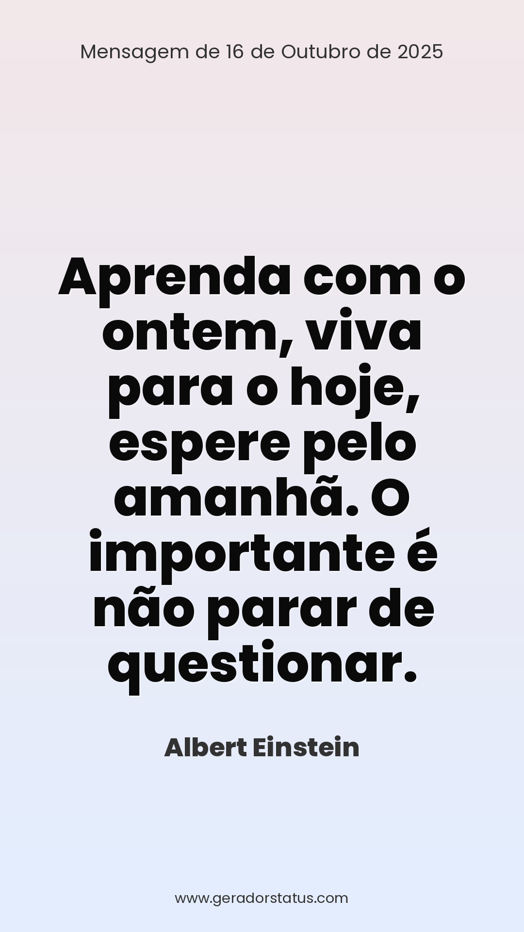 Status do dia: Reflexão