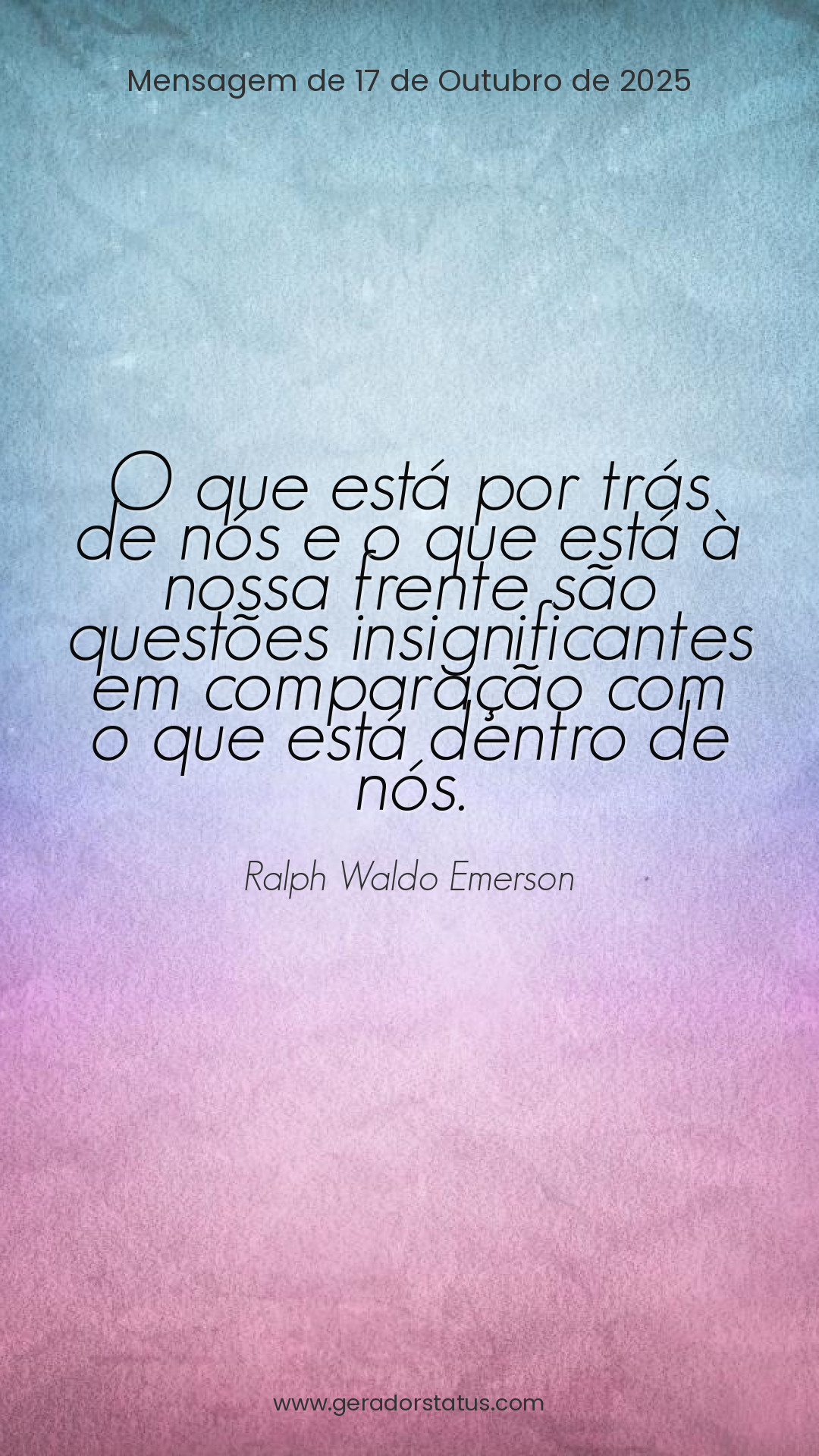 Status do dia: Reflexão